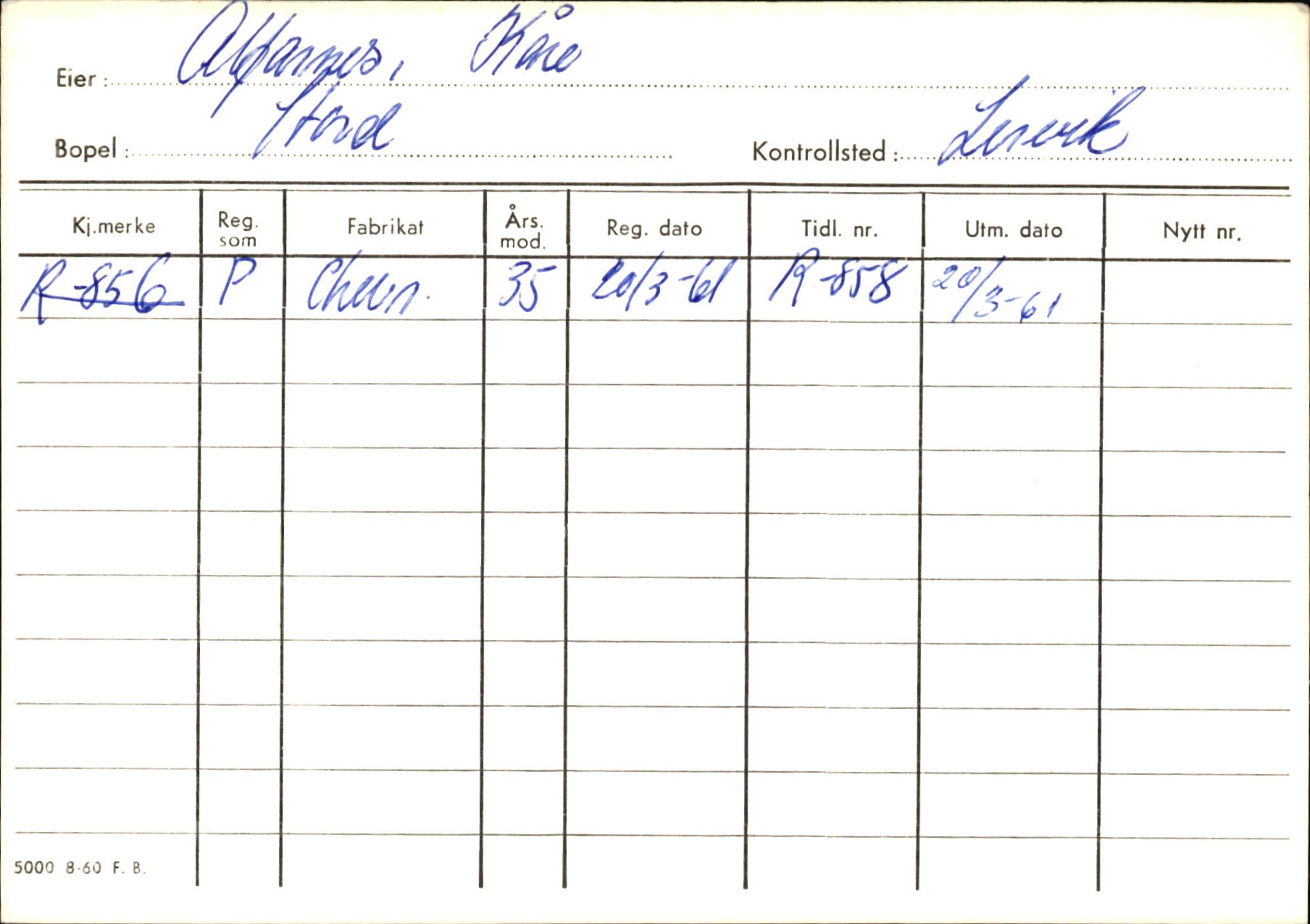 Statens vegvesen, Hordaland vegkontor, AV/SAB-A-5201/2/Ha/L0001: R-eierkort A, 1920-1971, p. 338