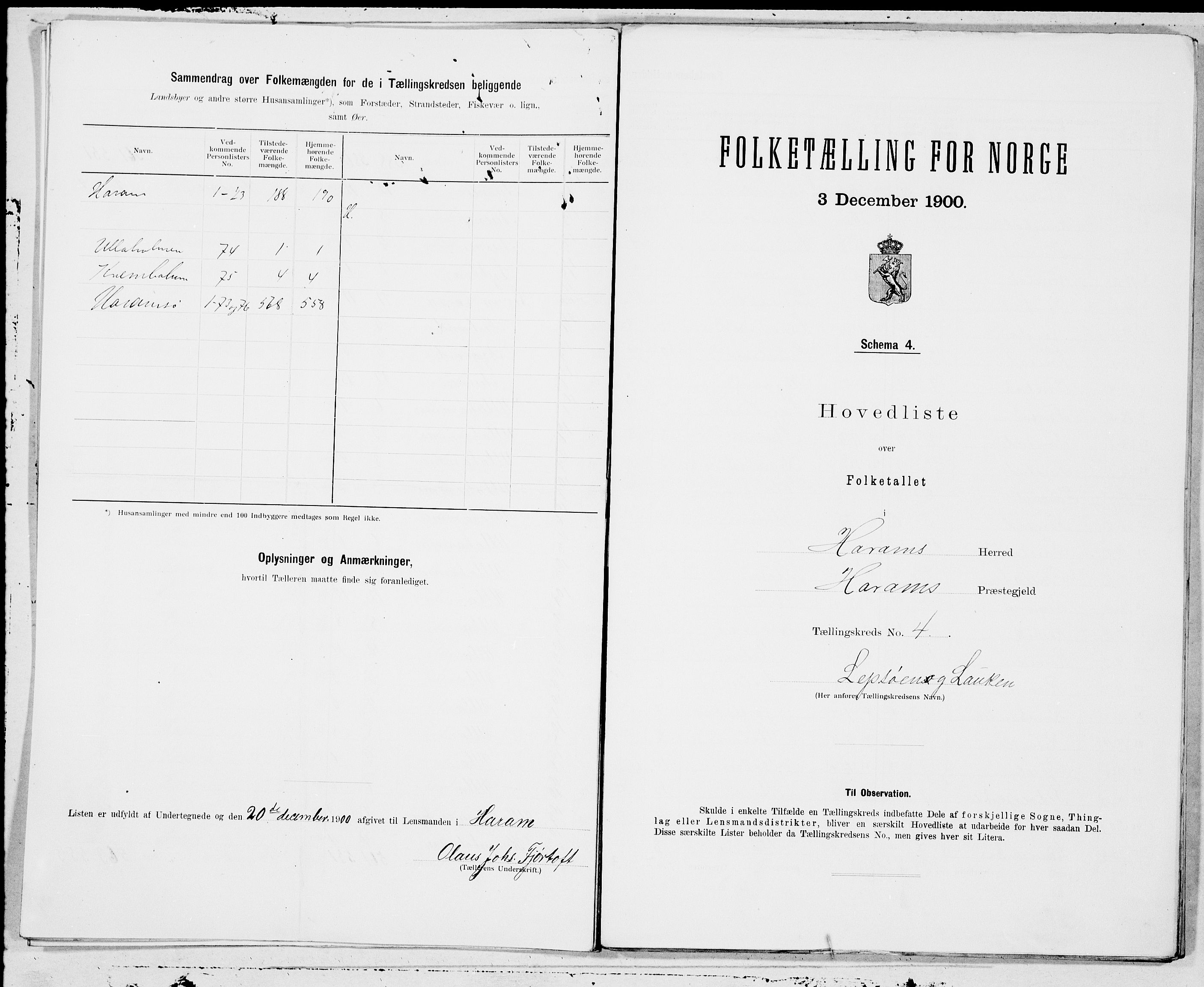 SAT, 1900 census for Haram, 1900, p. 8