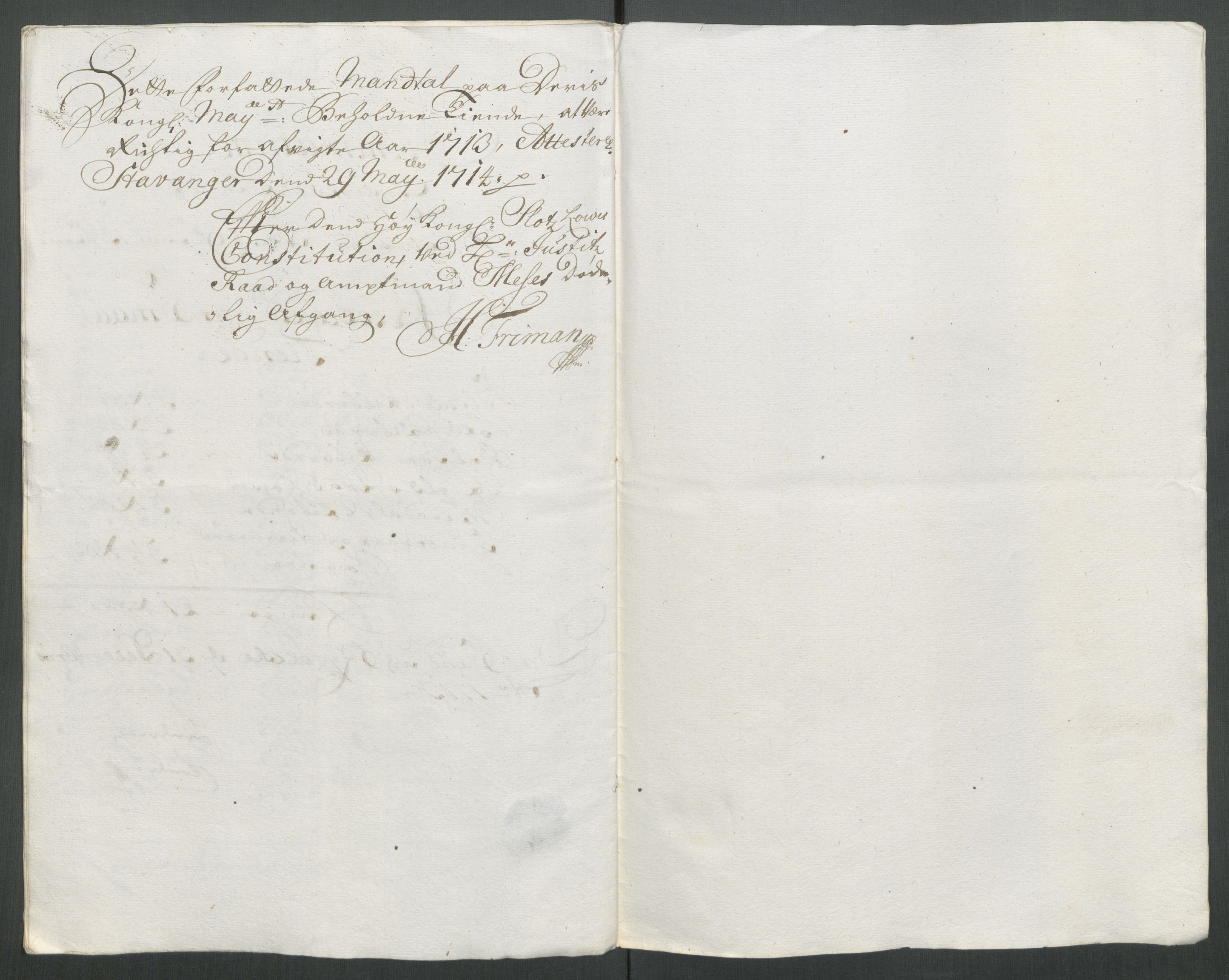 Rentekammeret inntil 1814, Reviderte regnskaper, Fogderegnskap, AV/RA-EA-4092/R47/L2866: Fogderegnskap Ryfylke, 1713, p. 215