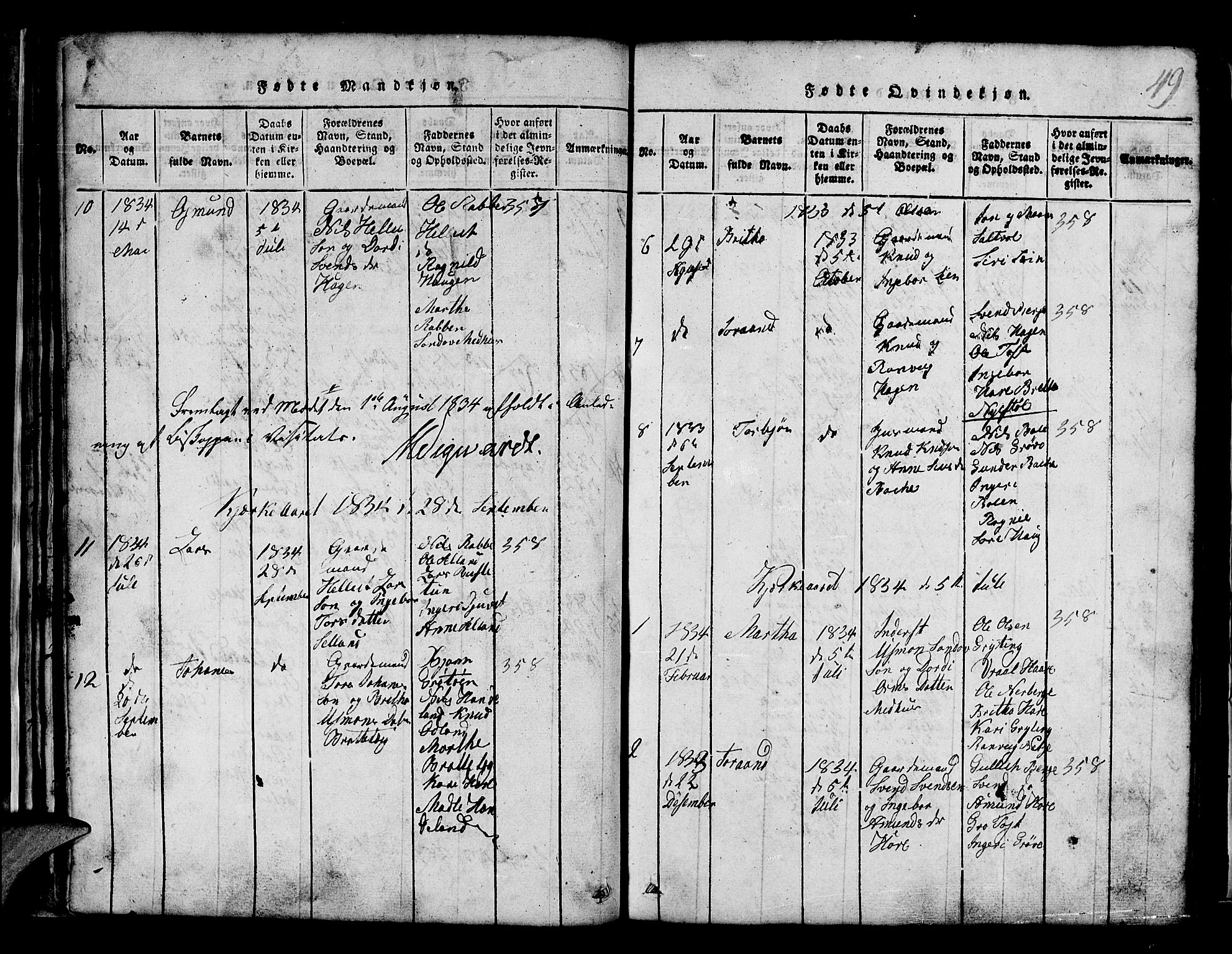 Røldal sokneprestembete, SAB/A-100247: Parish register (copy) no. A 1, 1817-1860, p. 49