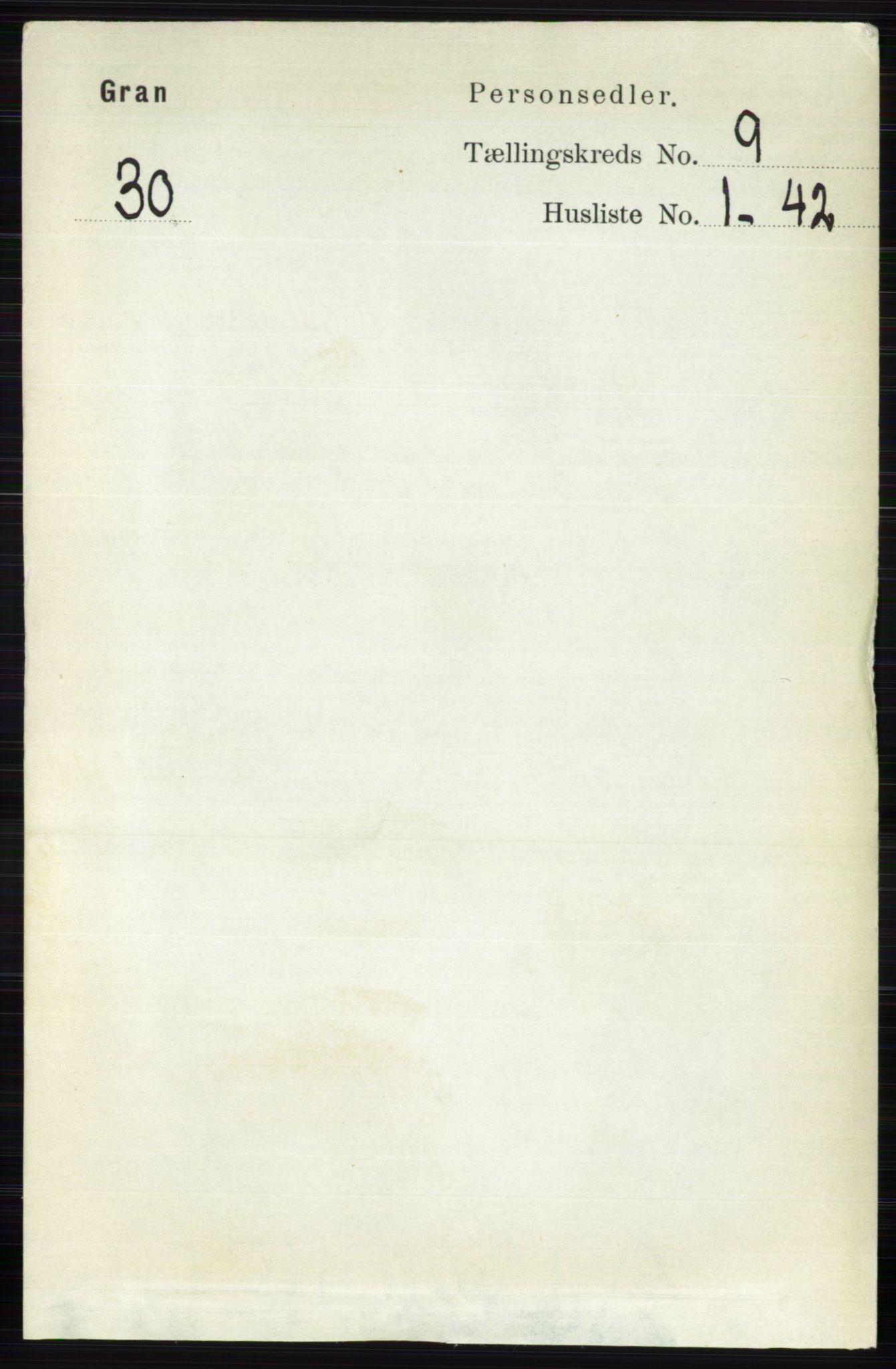 RA, 1891 census for 0534 Gran, 1891, p. 4137