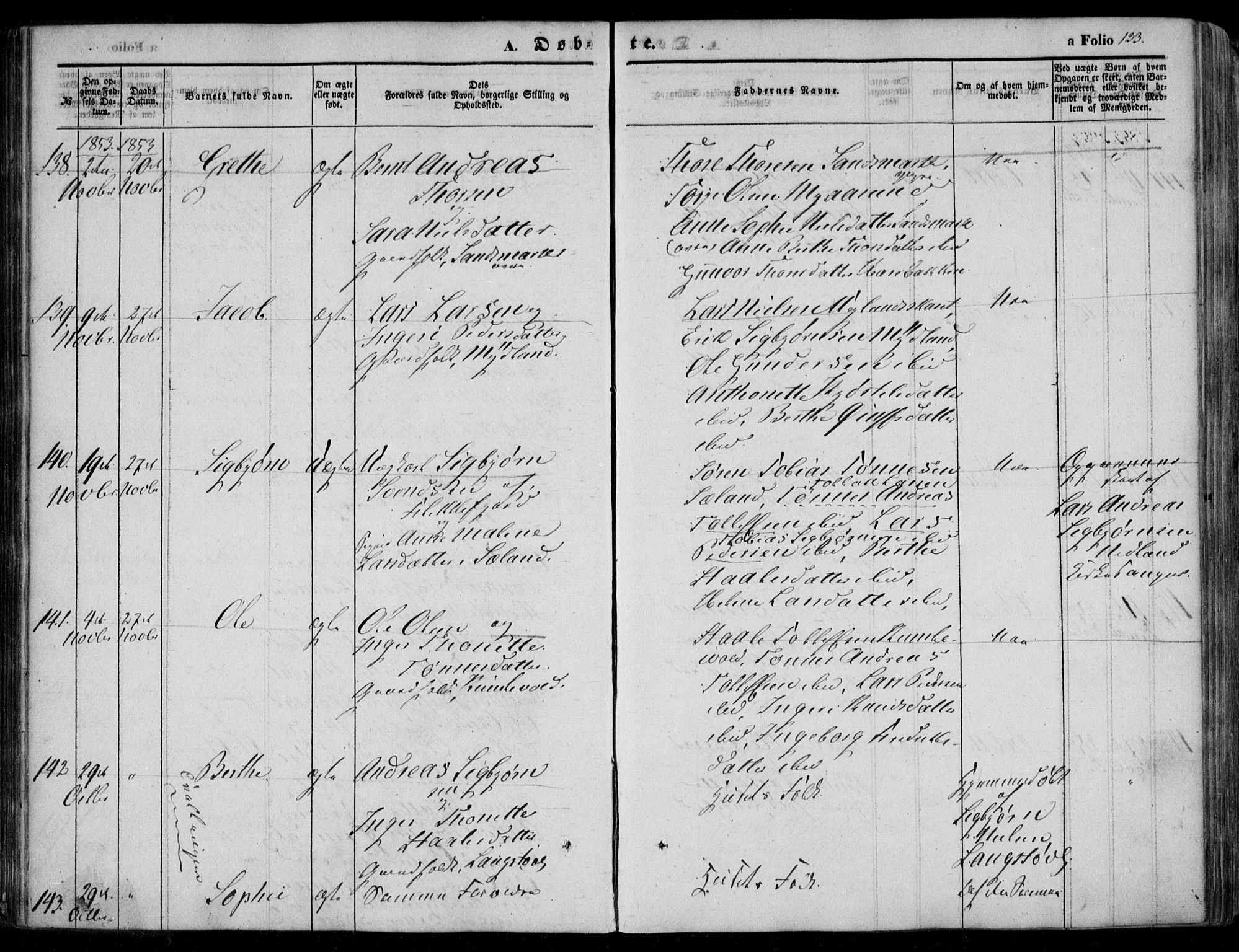 Bakke sokneprestkontor, AV/SAK-1111-0002/F/Fa/Faa/L0005: Parish register (official) no. A 5, 1847-1855, p. 133