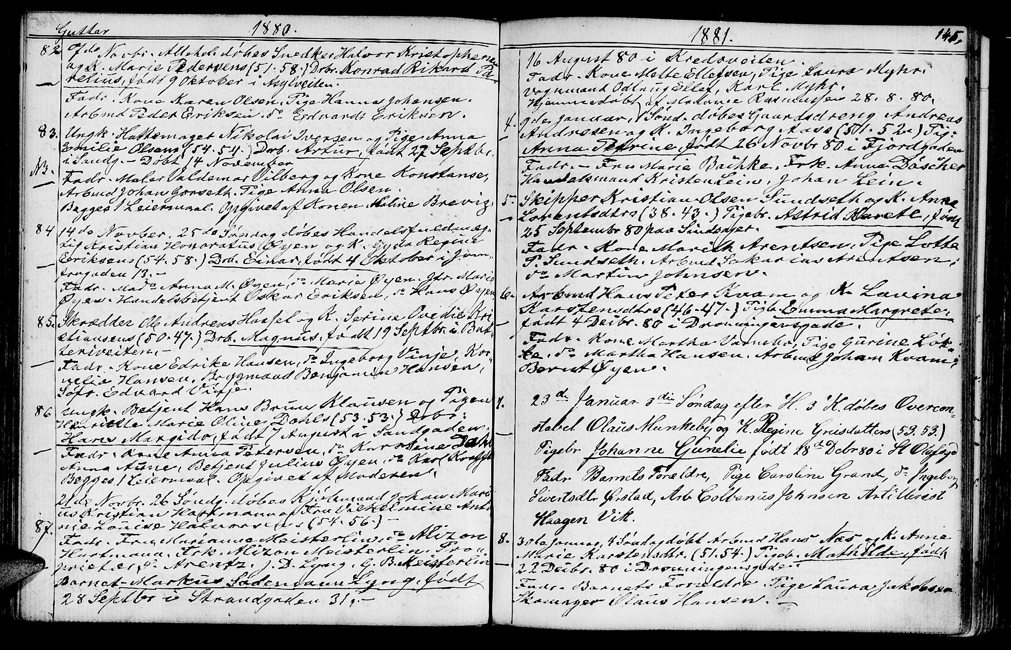 Ministerialprotokoller, klokkerbøker og fødselsregistre - Sør-Trøndelag, SAT/A-1456/602/L0142: Parish register (copy) no. 602C10, 1872-1894, p. 145