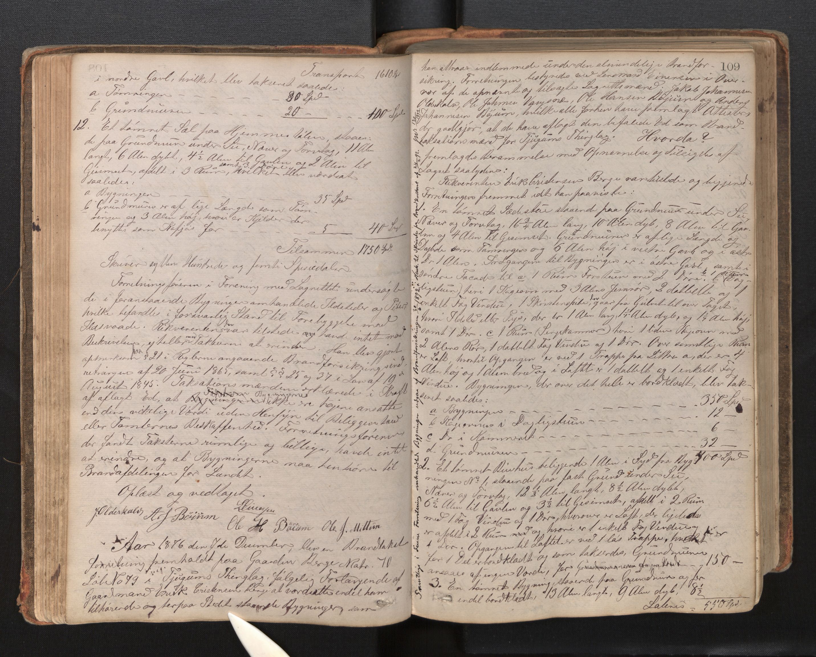 Lensmannen i Leikanger, AV/SAB-A-29201/0012/L0002: Branntakstprotokoll, 1868-1940, p. 108b-109a