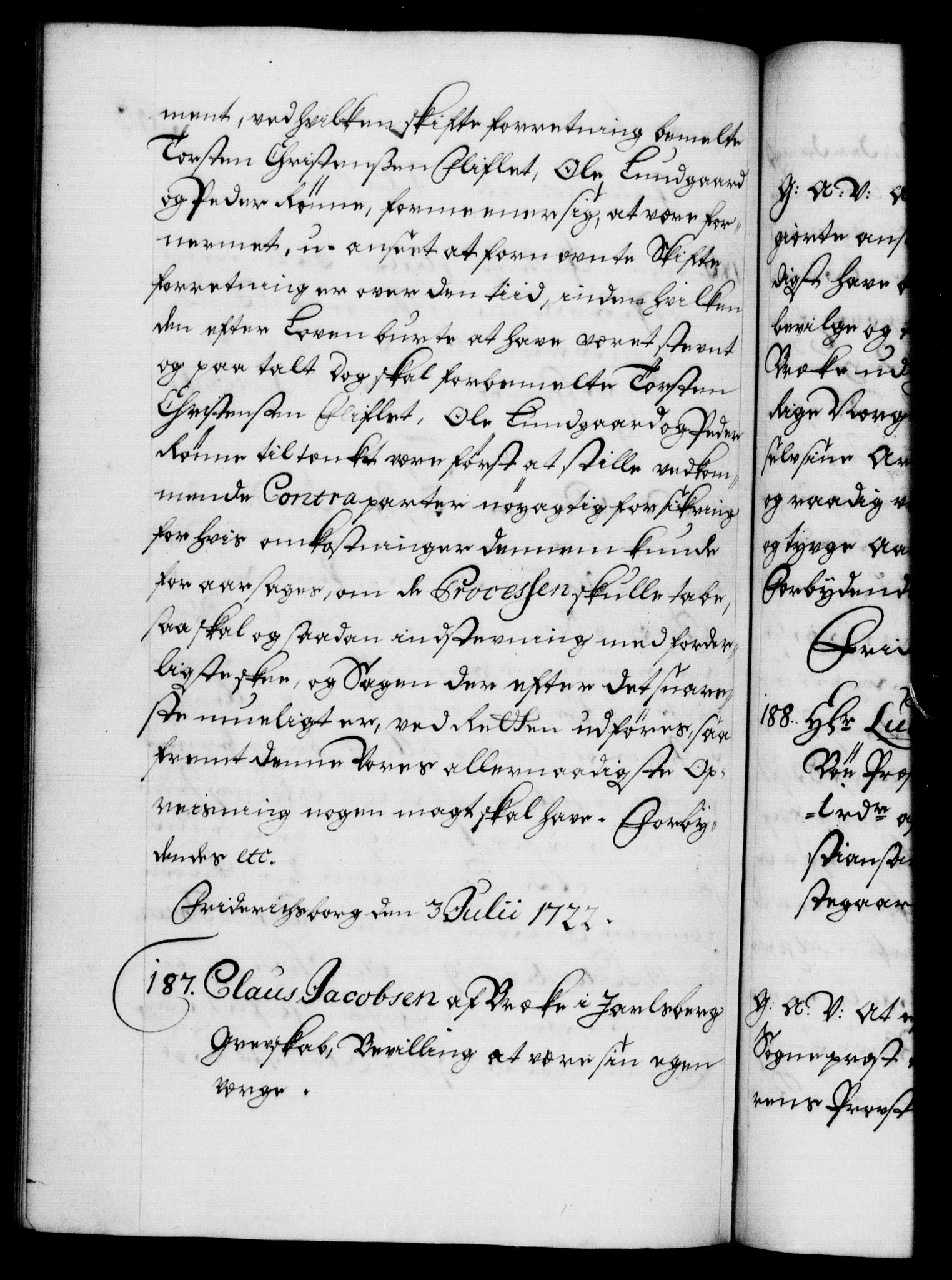 Danske Kanselli 1572-1799, AV/RA-EA-3023/F/Fc/Fca/Fcaa/L0023: Norske registre, 1720-1722, p. 566b