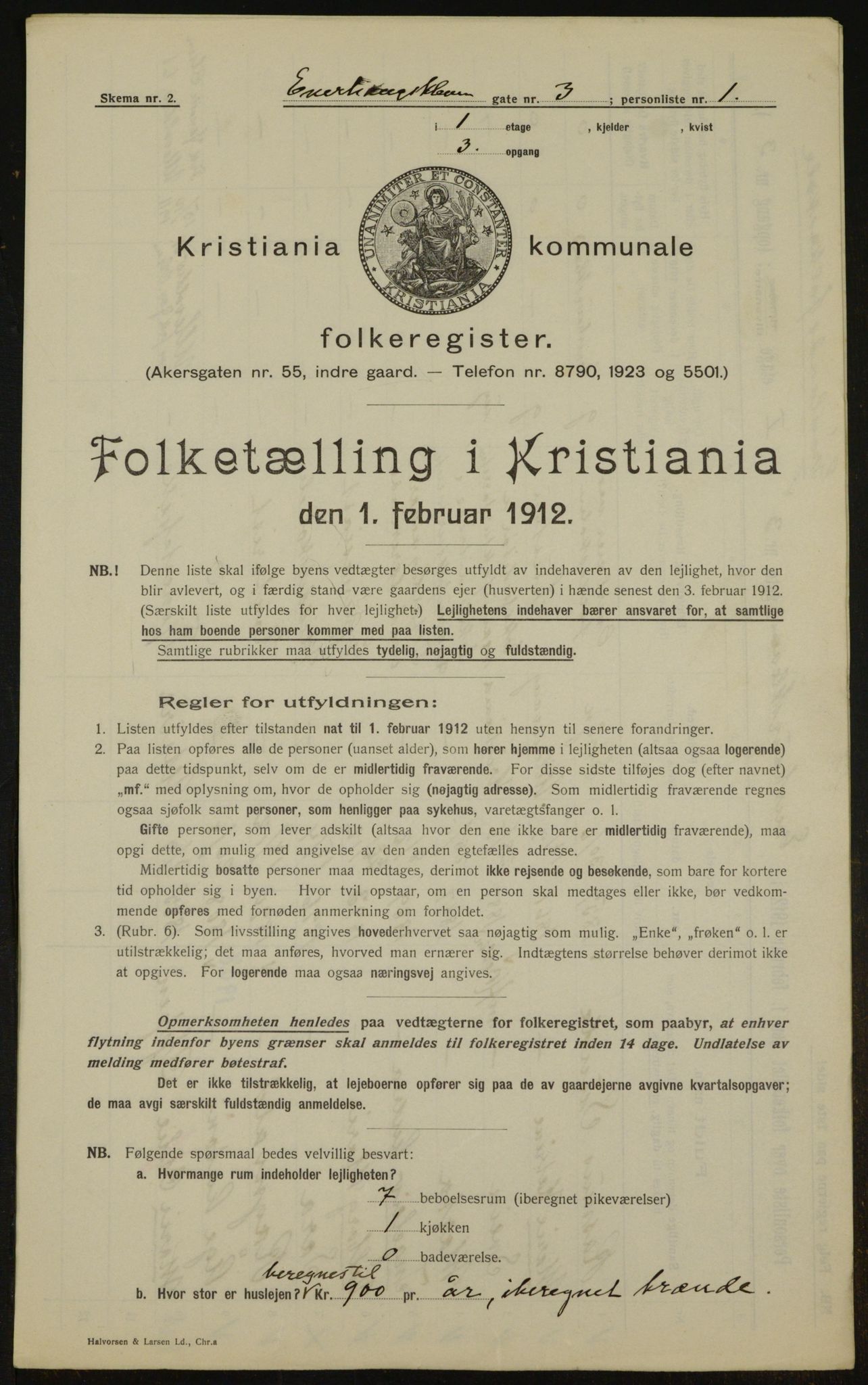 OBA, Municipal Census 1912 for Kristiania, 1912, p. 21650