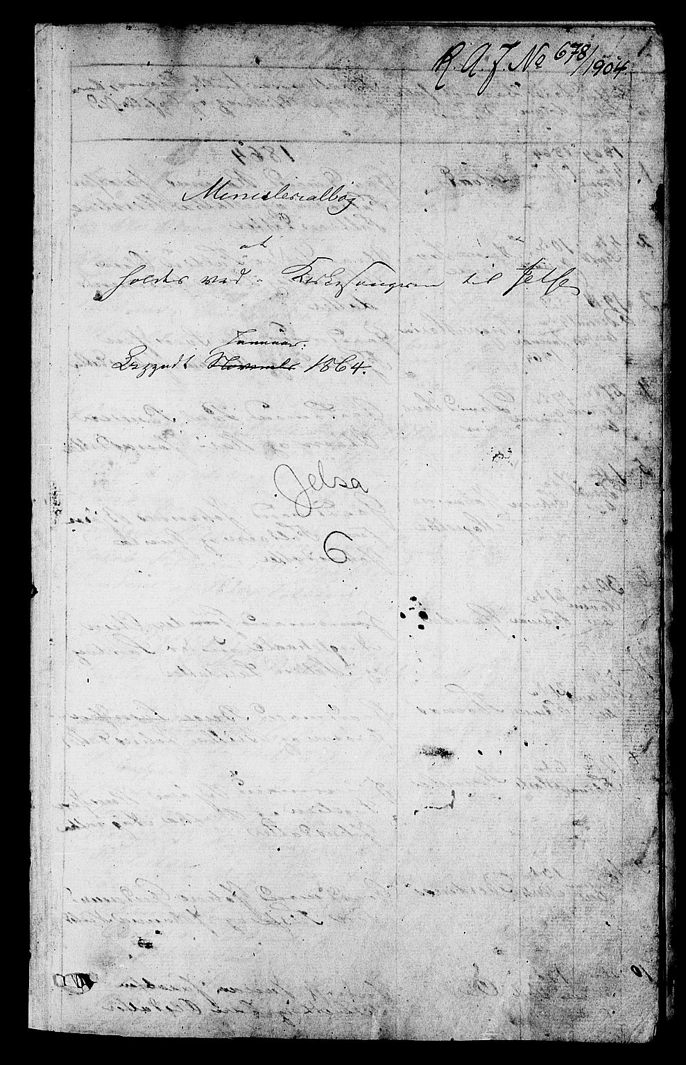 Jelsa sokneprestkontor, SAST/A-101842/01/V: Parish register (copy) no. B 3, 1864-1890, p. 1
