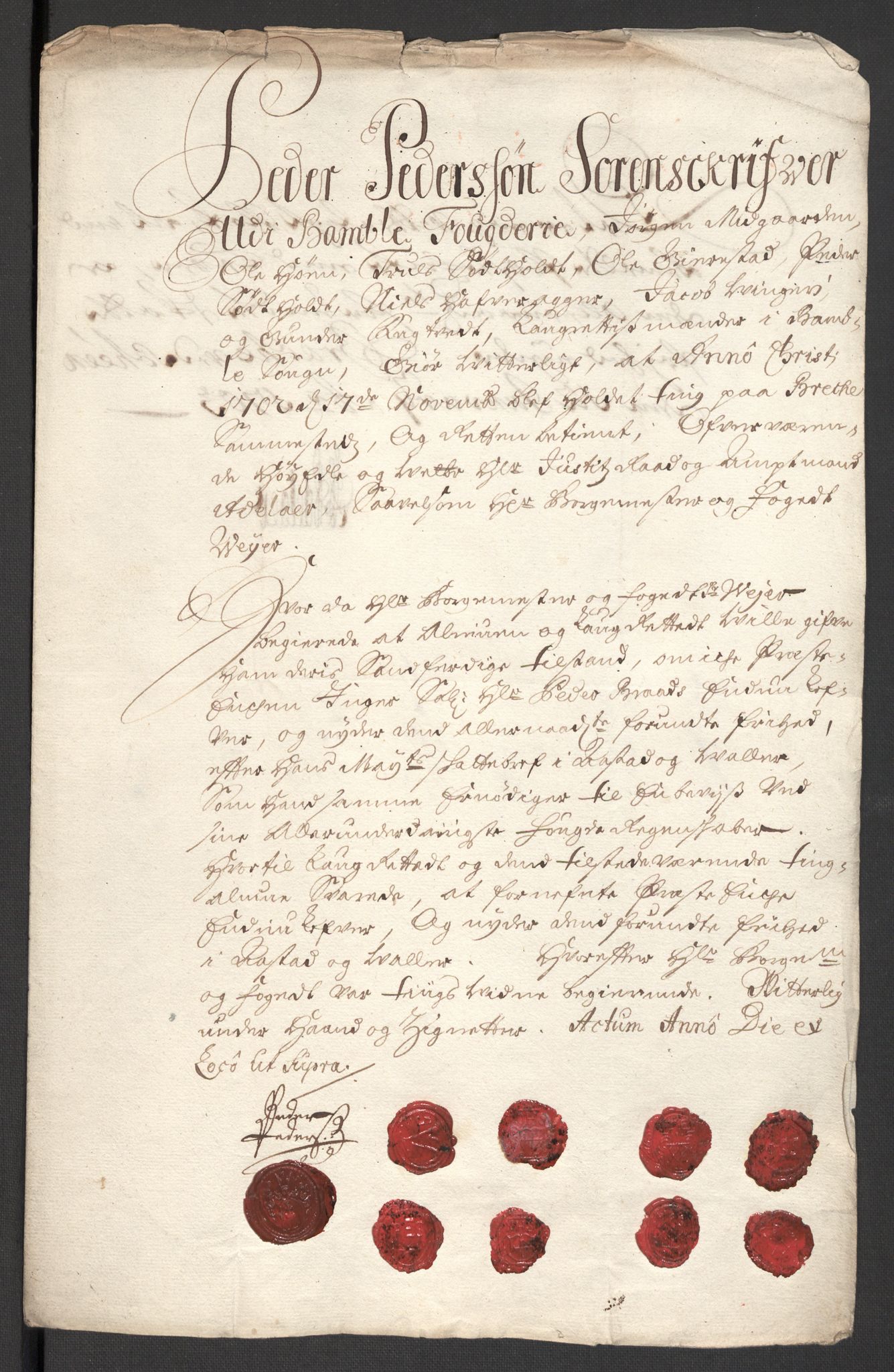 Rentekammeret inntil 1814, Reviderte regnskaper, Fogderegnskap, AV/RA-EA-4092/R36/L2107: Fogderegnskap Øvre og Nedre Telemark og Bamble, 1702, p. 352