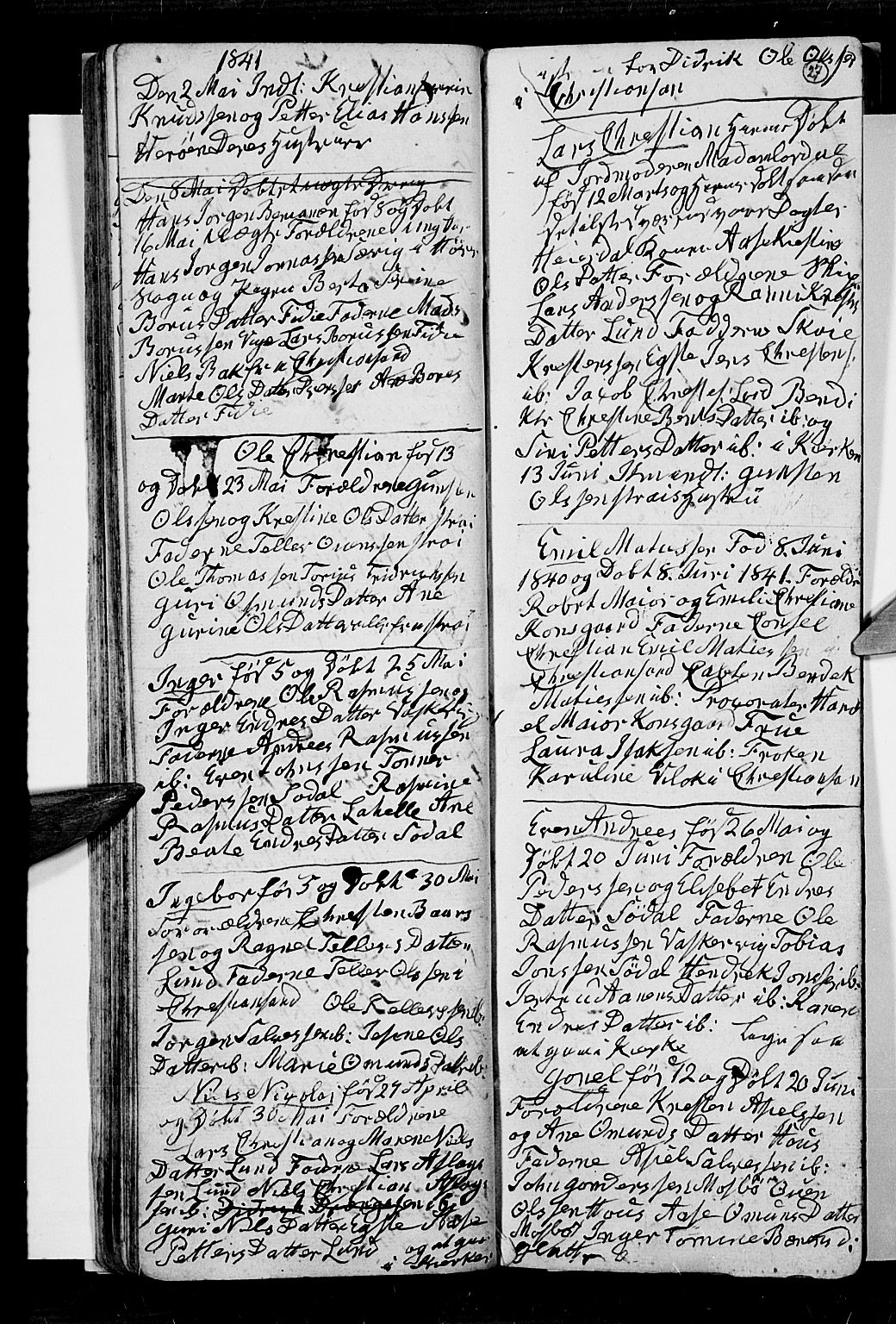 Oddernes sokneprestkontor, SAK/1111-0033/F/Fb/Fba/L0004: Parish register (copy) no. B 4, 1837-1846, p. 27