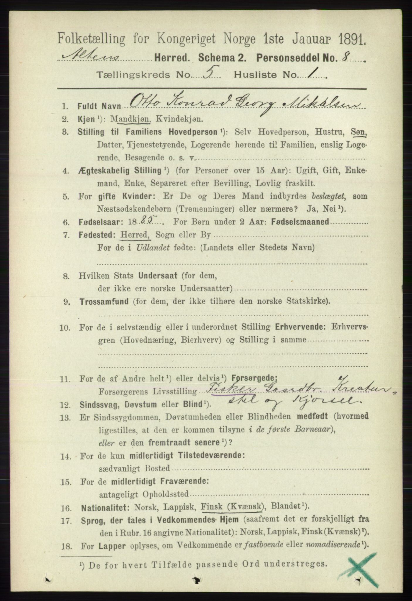 RA, 1891 census for 2012 Alta, 1891, p. 1656