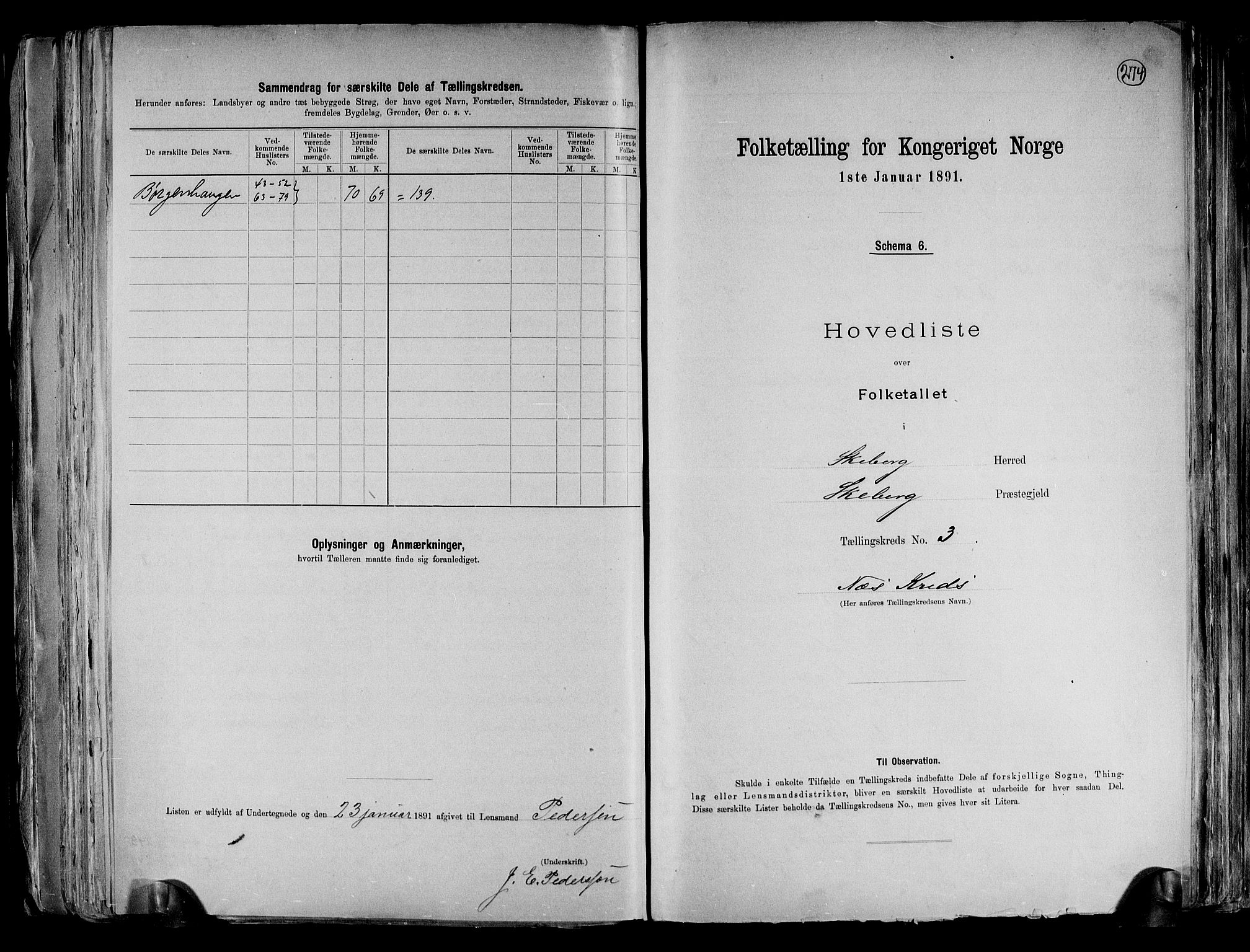 RA, 1891 census for 0115 Skjeberg, 1891, p. 10