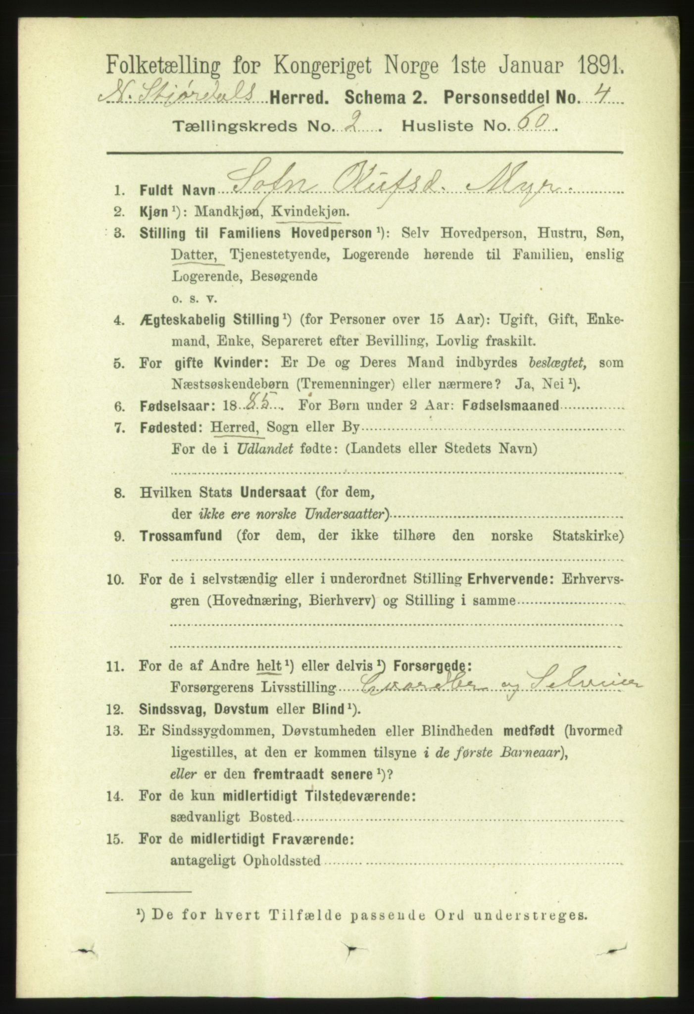 RA, 1891 census for 1714 Nedre Stjørdal, 1891, p. 834