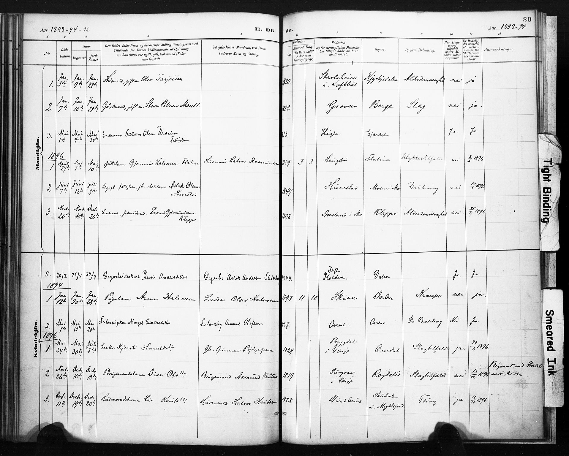 Lårdal kirkebøker, SAKO/A-284/F/Fb/L0002: Parish register (official) no. II 2, 1887-1918, p. 80