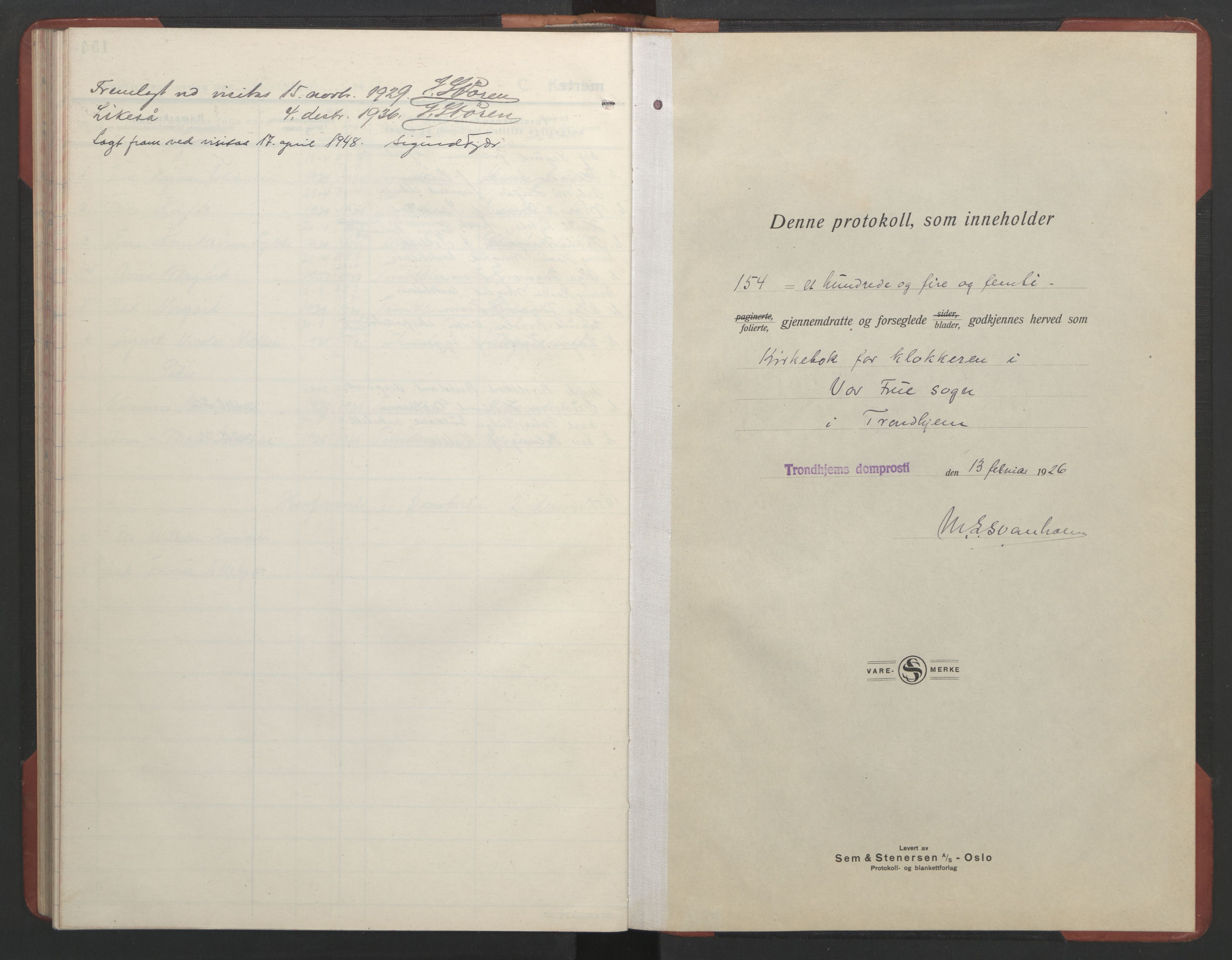 Ministerialprotokoller, klokkerbøker og fødselsregistre - Sør-Trøndelag, SAT/A-1456/602/L0151: Parish register (copy) no. 602C19, 1925-1951, p. 155