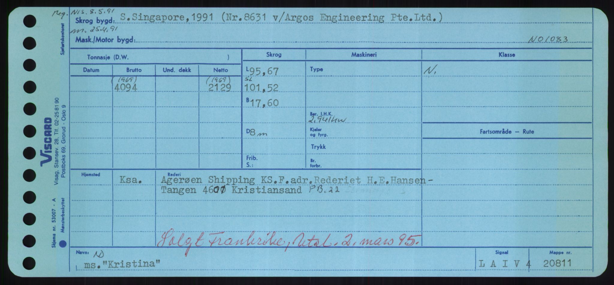 Sjøfartsdirektoratet med forløpere, Skipsmålingen, AV/RA-S-1627/H/Hd/L0021: Fartøy, Kor-Kår, p. 173