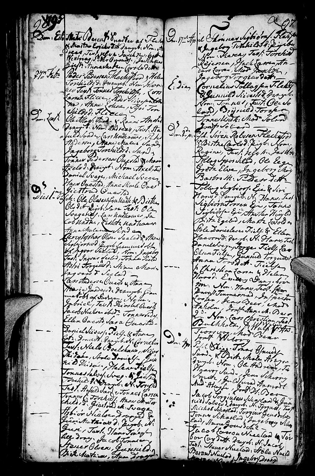 Flekkefjord sokneprestkontor, SAK/1111-0012/F/Fb/Fbc/L0001: Parish register (copy) no. B 1, 1773-1801, p. 96-97