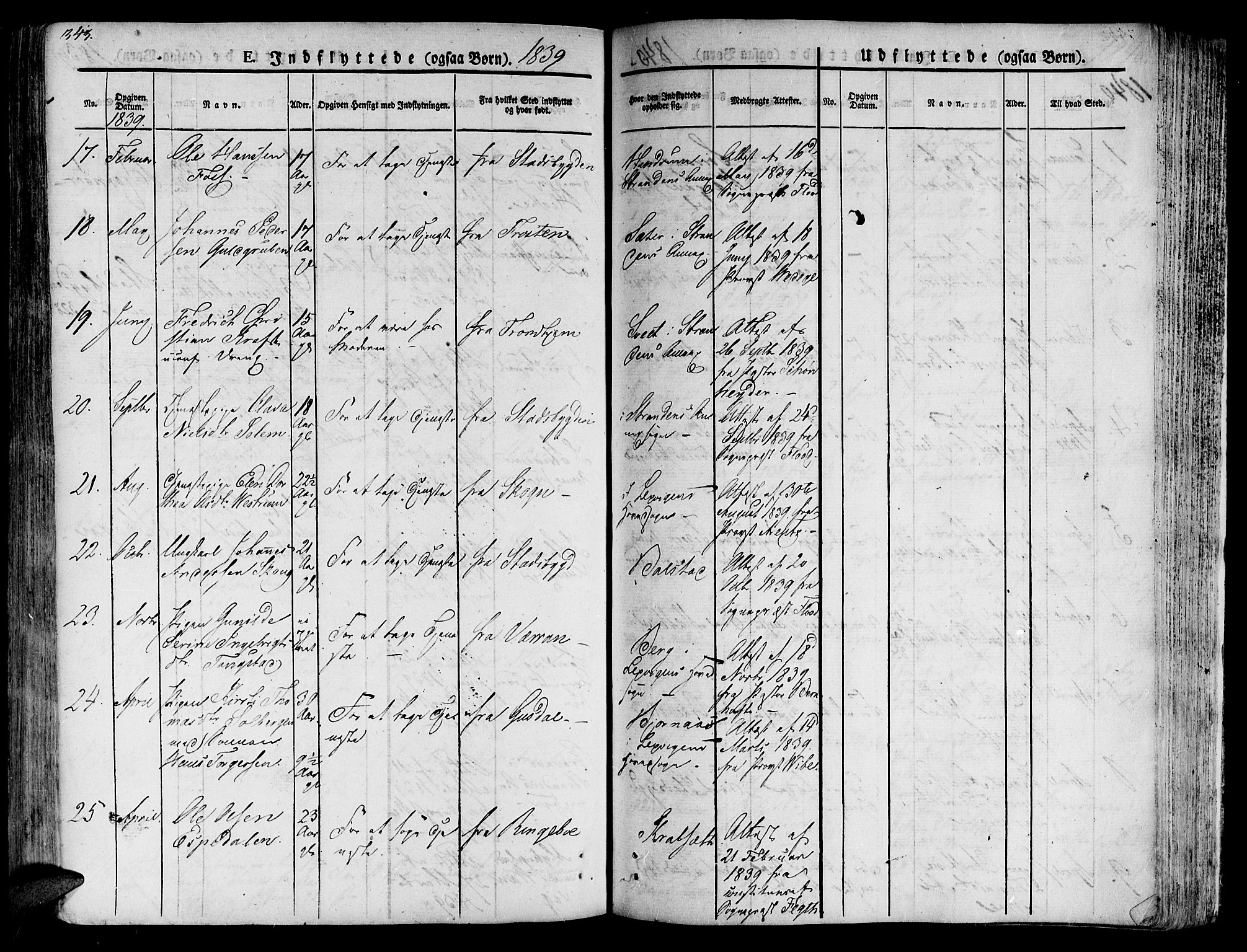 Ministerialprotokoller, klokkerbøker og fødselsregistre - Nord-Trøndelag, SAT/A-1458/701/L0006: Parish register (official) no. 701A06, 1825-1841, p. 343