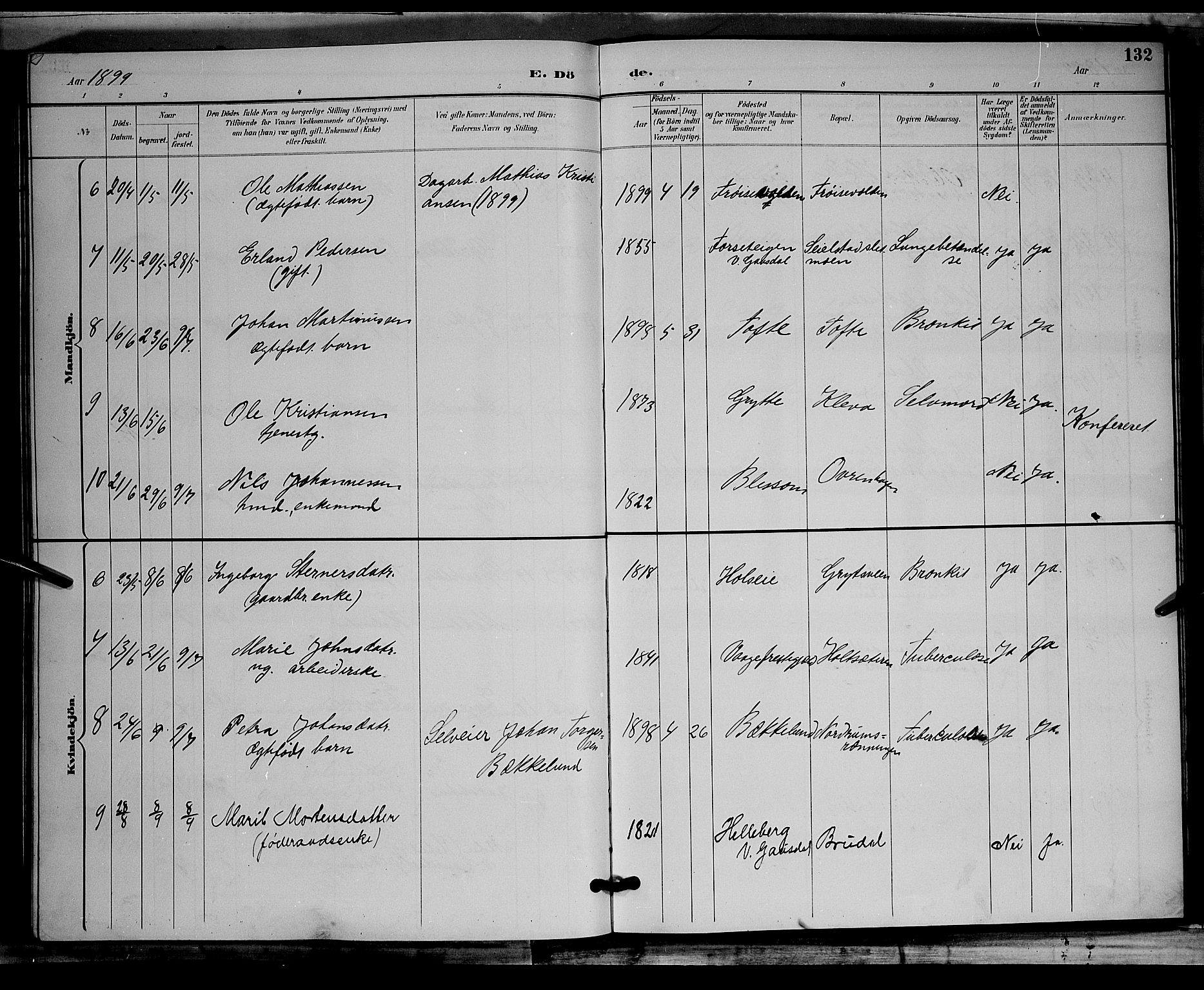 Østre Gausdal prestekontor, SAH/PREST-092/H/Ha/Hab/L0002: Parish register (copy) no. 2, 1894-1904, p. 132