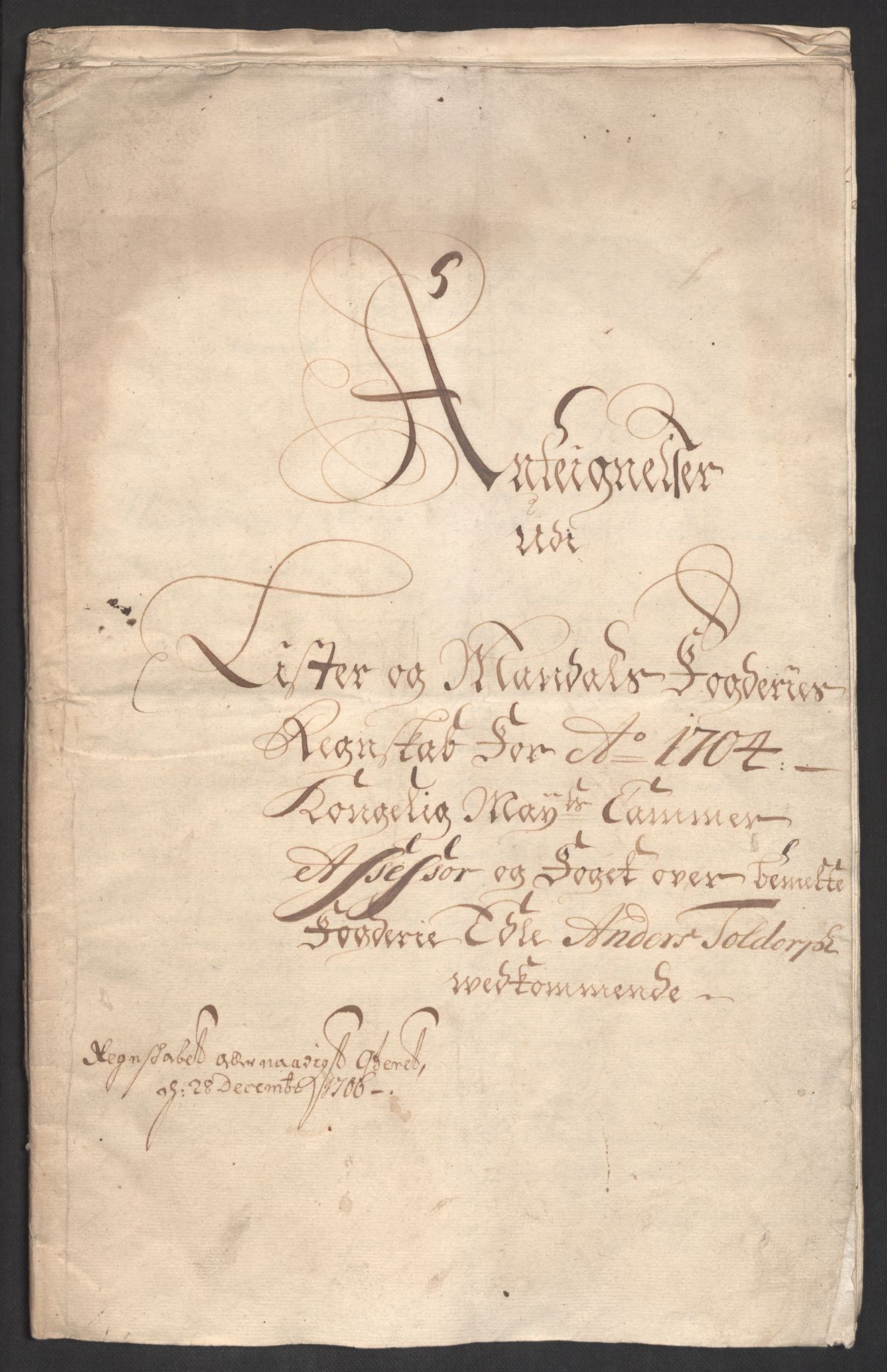 Rentekammeret inntil 1814, Reviderte regnskaper, Fogderegnskap, AV/RA-EA-4092/R43/L2550: Fogderegnskap Lista og Mandal, 1703-1704, p. 464