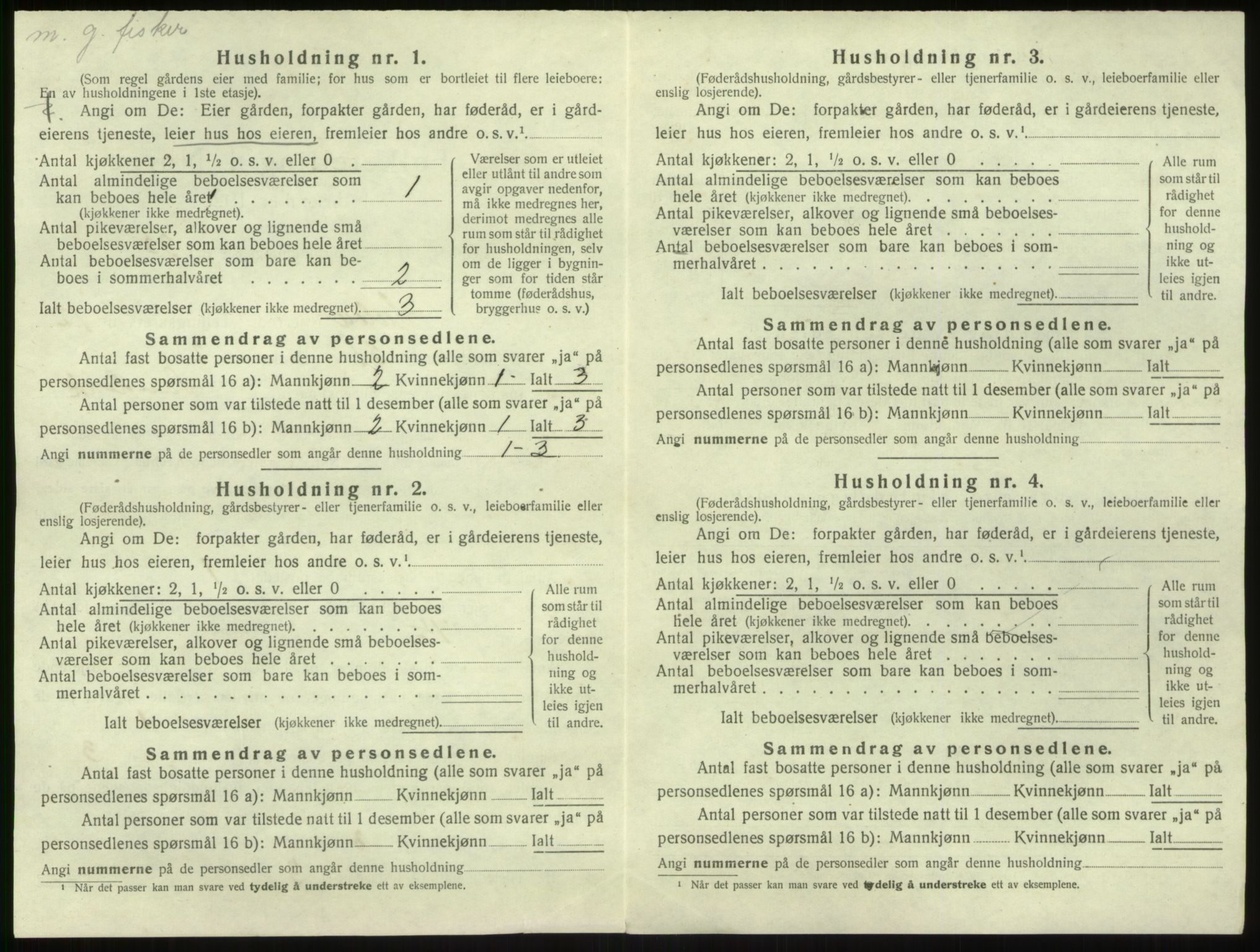 SAB, 1920 census for Solund, 1920, p. 681