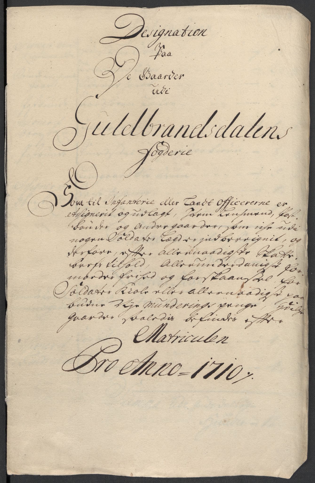 Rentekammeret inntil 1814, Reviderte regnskaper, Fogderegnskap, AV/RA-EA-4092/R17/L1179: Fogderegnskap Gudbrandsdal, 1708-1710, p. 420