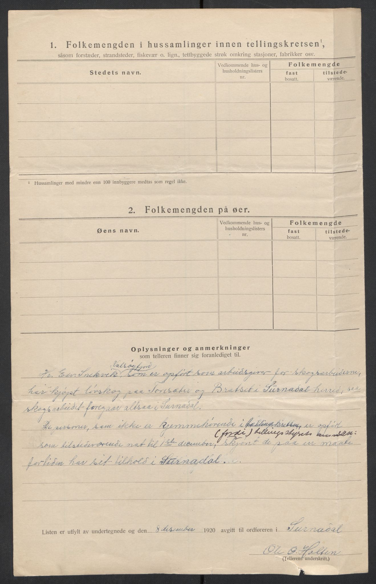 SAT, 1920 census for Surnadal, 1920, p. 38