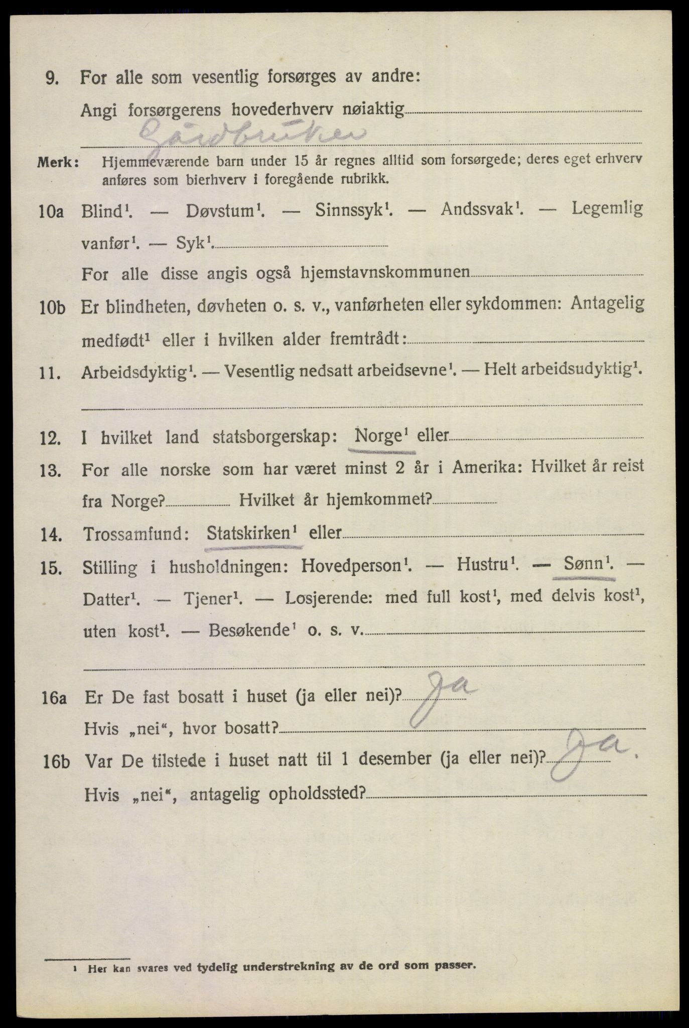 SAKO, 1920 census for Norderhov, 1920, p. 18499