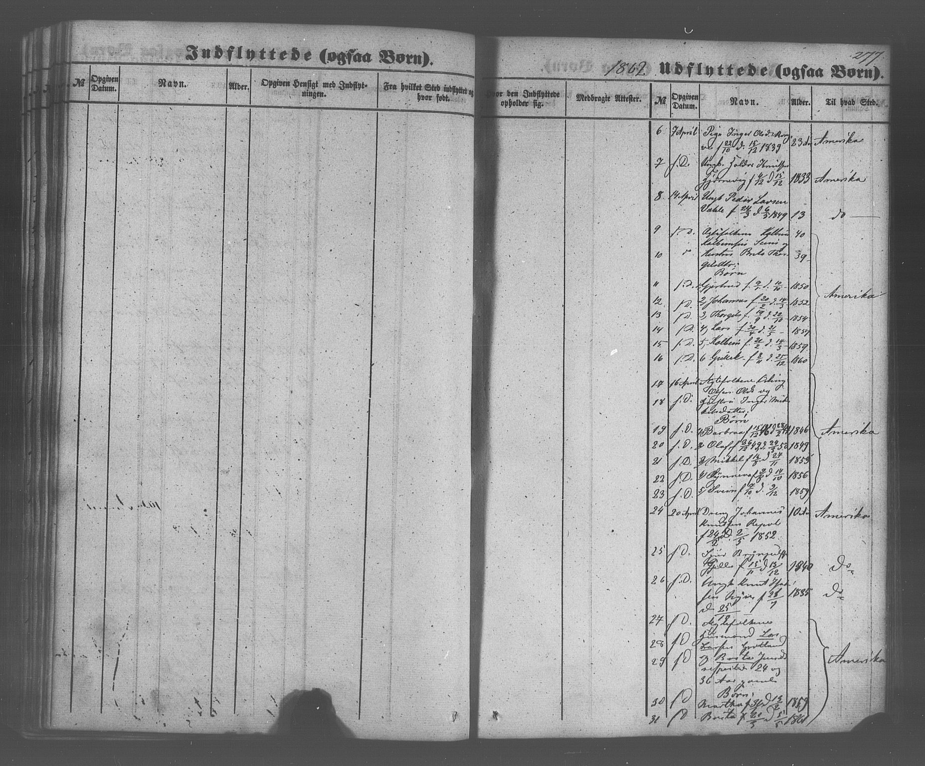 Voss sokneprestembete, SAB/A-79001/H/Haa: Parish register (official) no. A 20, 1855-1886, p. 277
