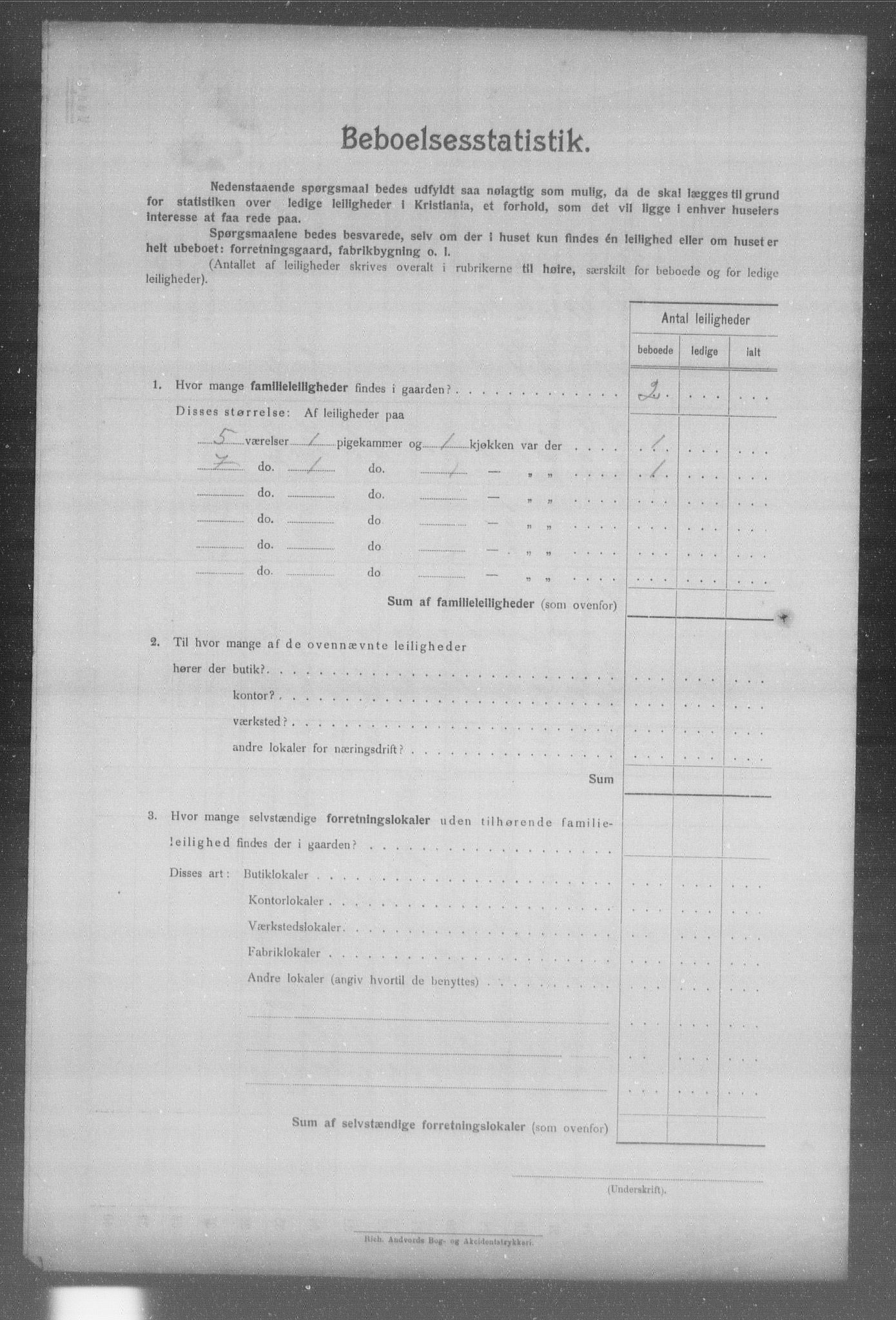 OBA, Municipal Census 1904 for Kristiania, 1904, p. 1453