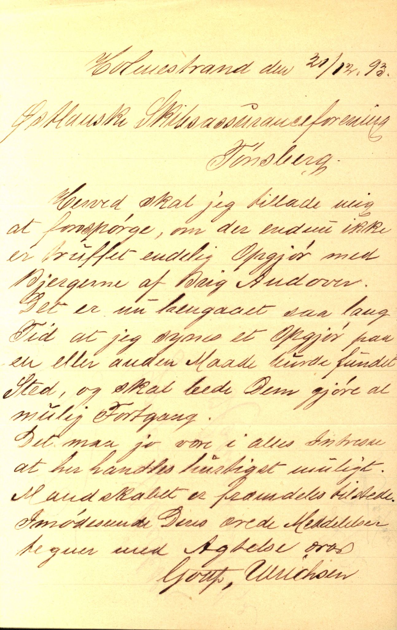 Pa 63 - Østlandske skibsassuranceforening, VEMU/A-1079/G/Ga/L0030/0001: Havaridokumenter / Leif, Korsvei, Margret, Mangerton, Mathilde, Island, Andover, 1893, p. 269