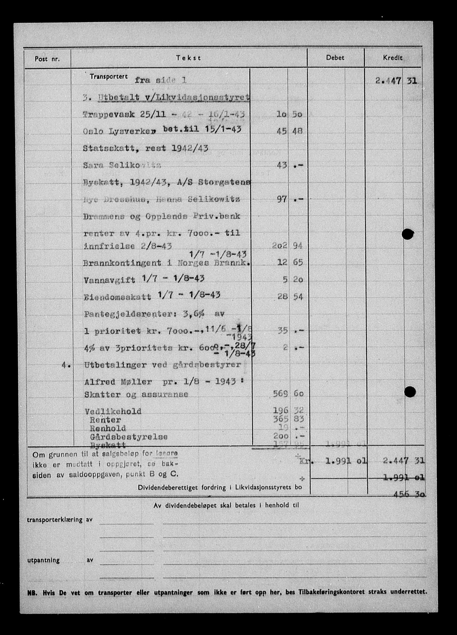 Justisdepartementet, Tilbakeføringskontoret for inndratte formuer, AV/RA-S-1564/H/Hc/Hcc/L0981: --, 1945-1947, p. 156