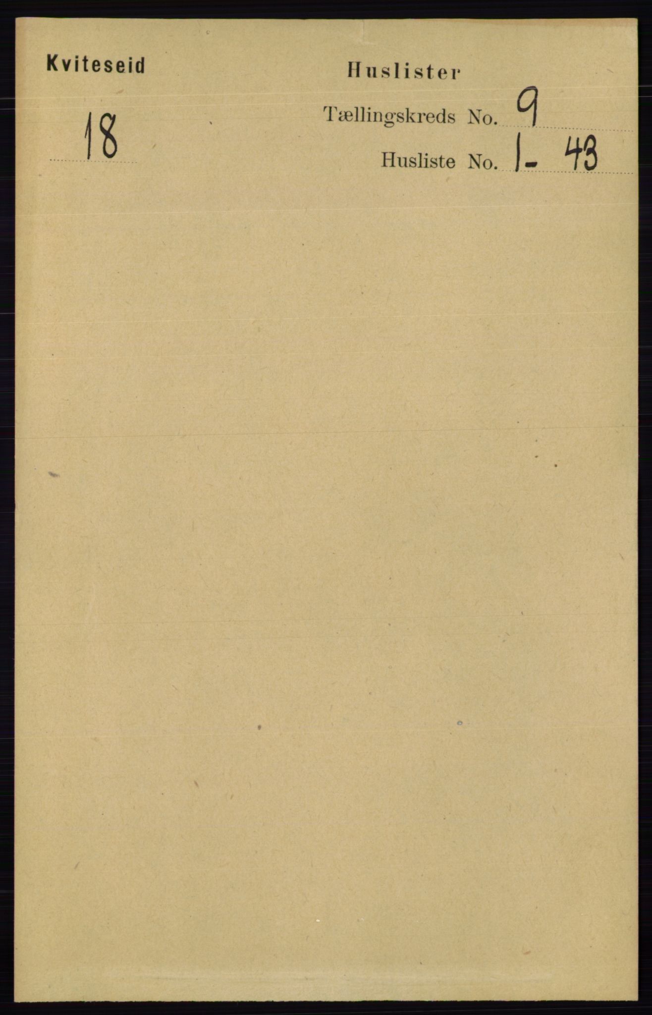 RA, 1891 census for 0829 Kviteseid, 1891, p. 1944