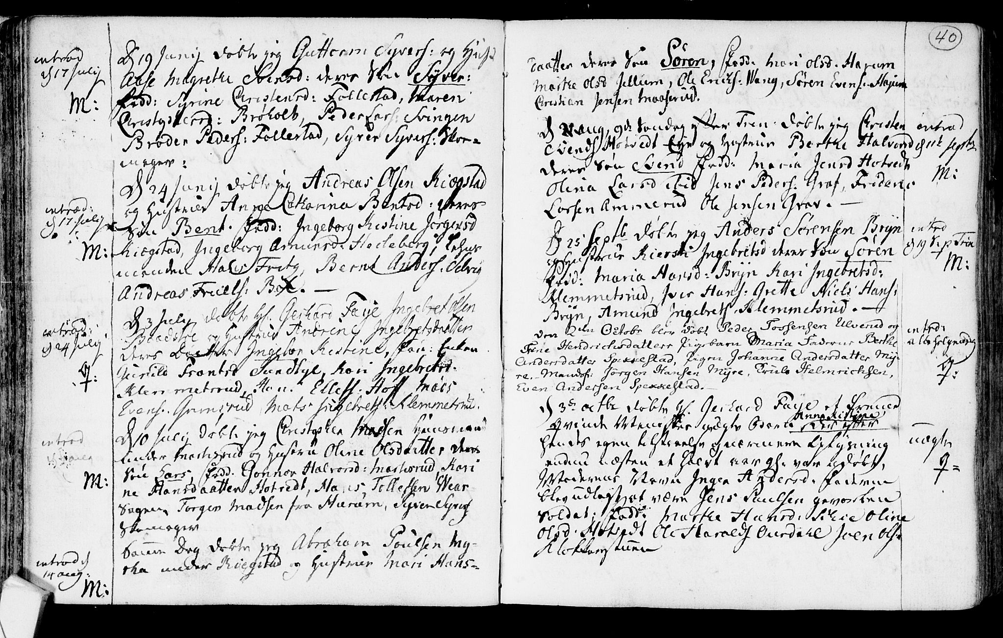 Røyken kirkebøker, AV/SAKO-A-241/F/Fa/L0003: Parish register (official) no. 3, 1782-1813, p. 40