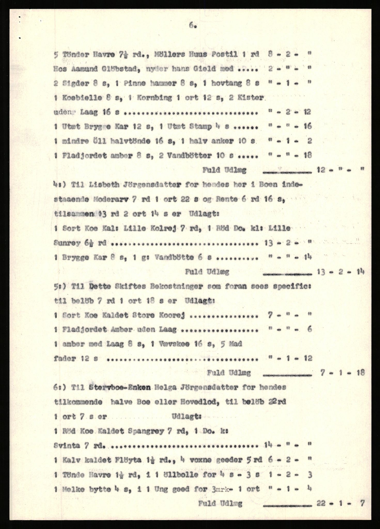 Statsarkivet i Stavanger, AV/SAST-A-101971/03/Y/Yj/L0098: Avskrifter sortert etter gårdsnavn: Øigrei - Østeinstad, 1750-1930, p. 22