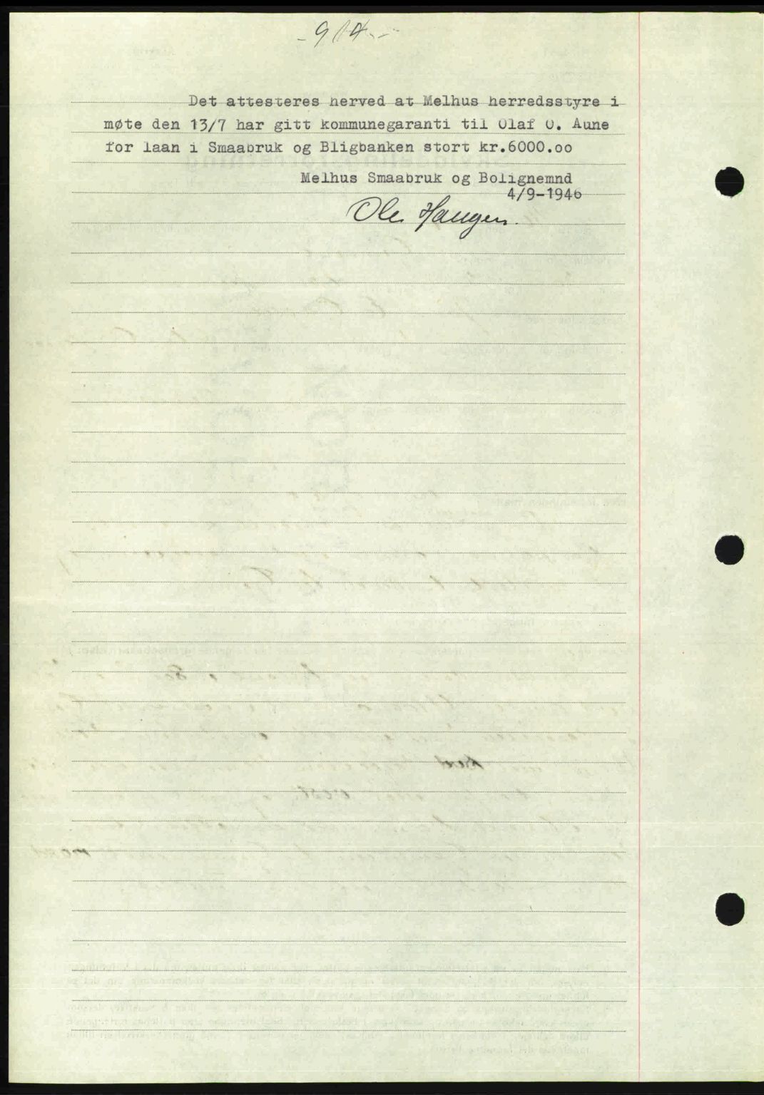 Gauldal sorenskriveri, SAT/A-0014/1/2/2C: Mortgage book no. A2, 1946-1946, Diary no: : 859/1946
