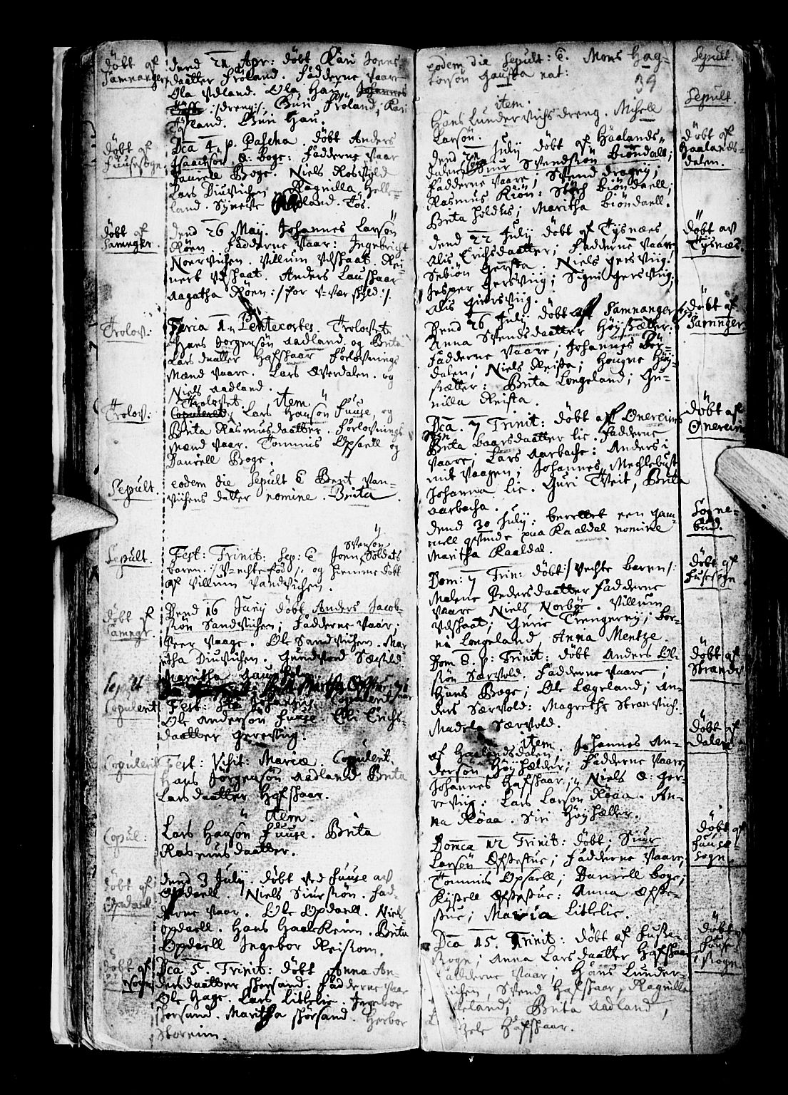 Os sokneprestembete, AV/SAB-A-99929: Parish register (official) no. A 6, 1669-1719, p. 39