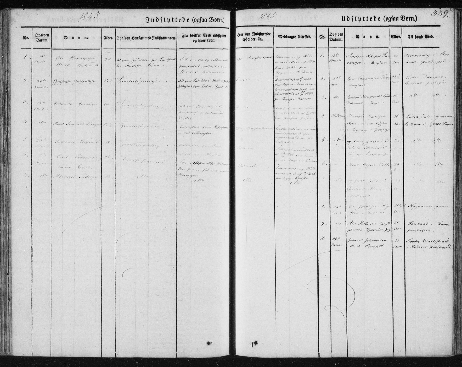 Sund sokneprestembete, AV/SAB-A-99930: Parish register (official) no. A 13, 1835-1849, p. 339