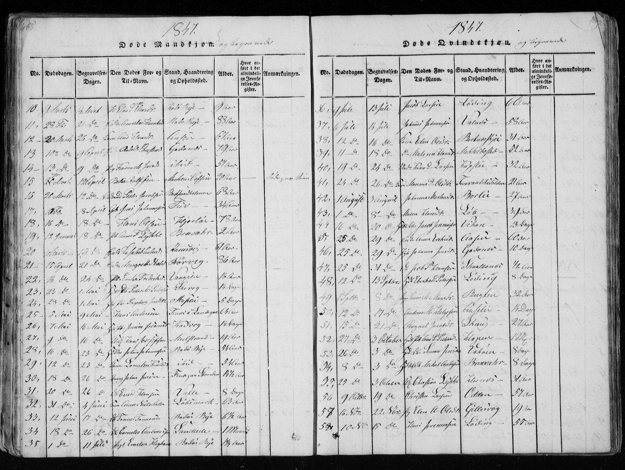 Ministerialprotokoller, klokkerbøker og fødselsregistre - Nordland, AV/SAT-A-1459/801/L0026: Parish register (copy) no. 801C01, 1820-1855, p. 188-189