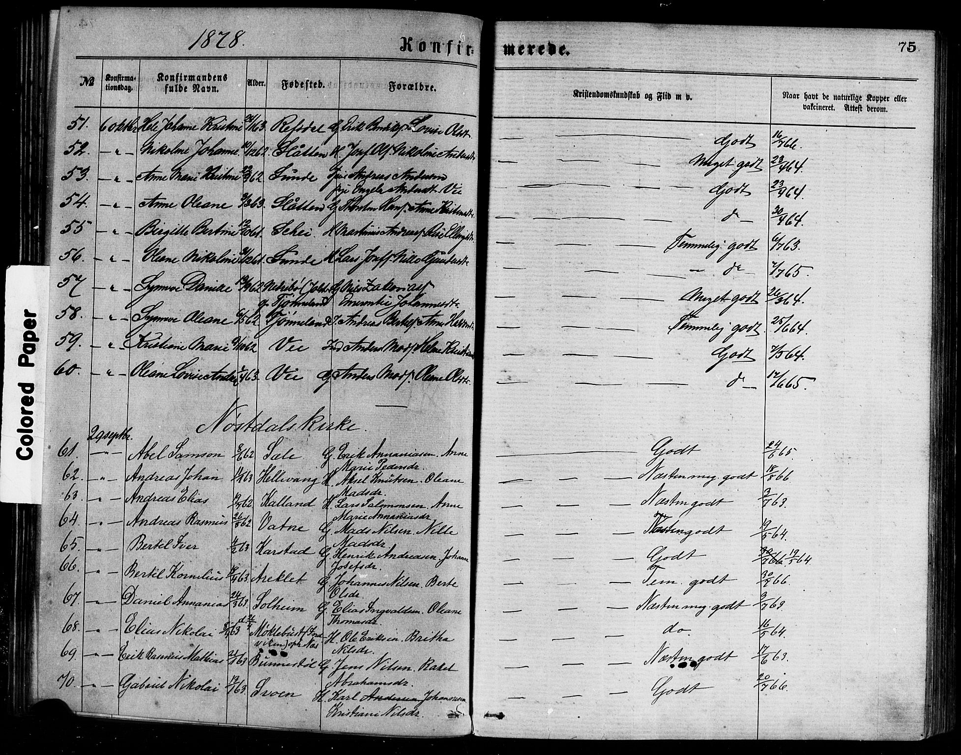 Førde sokneprestembete, AV/SAB-A-79901/H/Haa/Haaa/L0011: Parish register (official) no. A 11, 1877-1880, p. 75