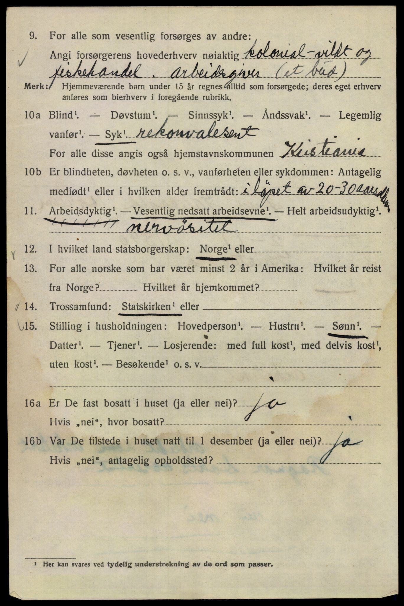 SAO, 1920 census for Kristiania, 1920, p. 250116