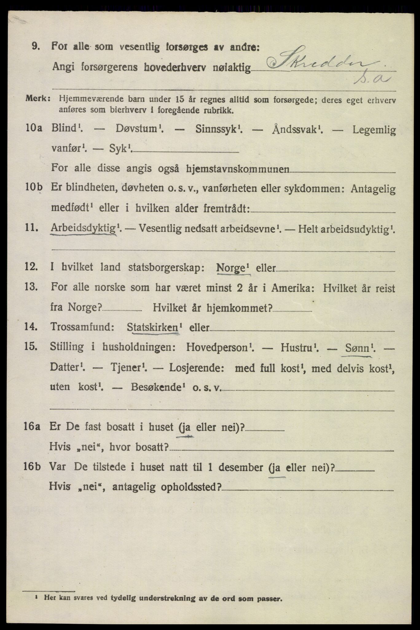 SAH, 1920 census for Sør-Fron, 1920, p. 2708