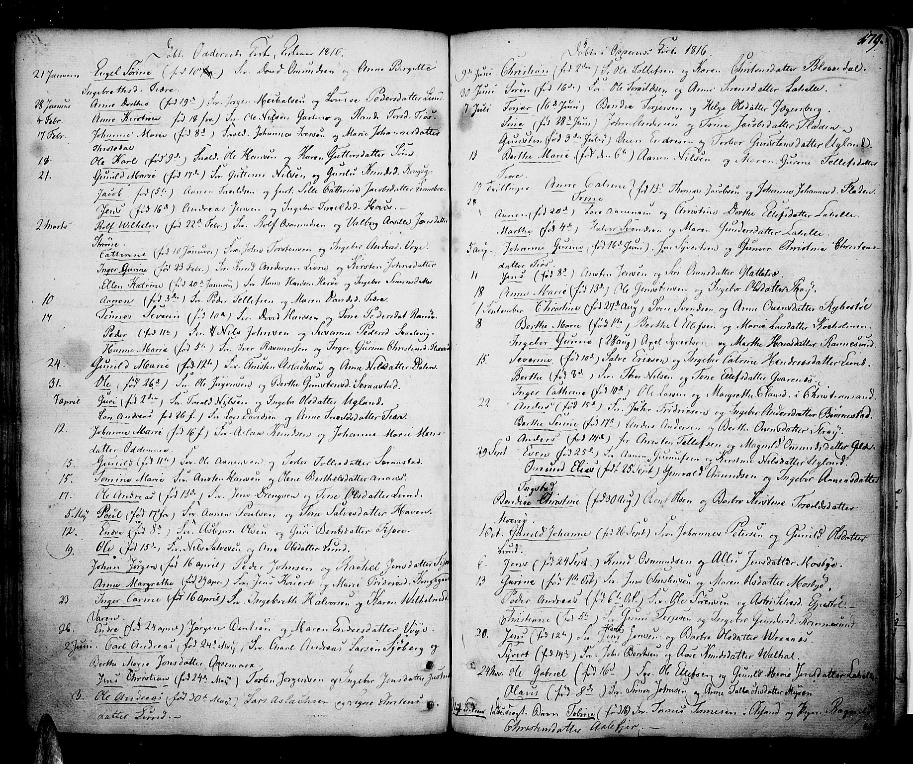 Oddernes sokneprestkontor, SAK/1111-0033/F/Fa/Faa/L0004: Parish register (official) no. A 4, 1764-1820, p. 179