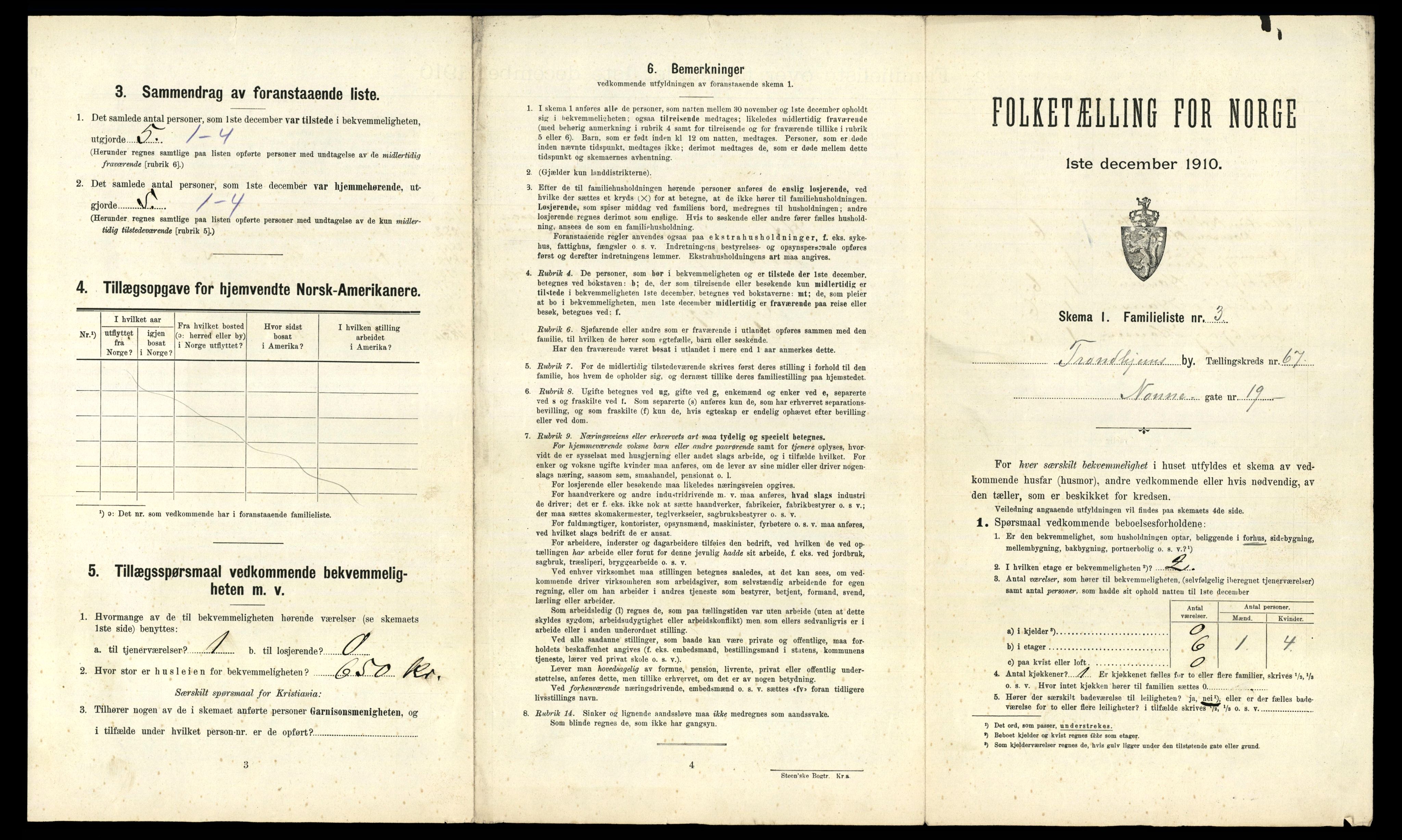 RA, 1910 census for Trondheim, 1910, p. 18717