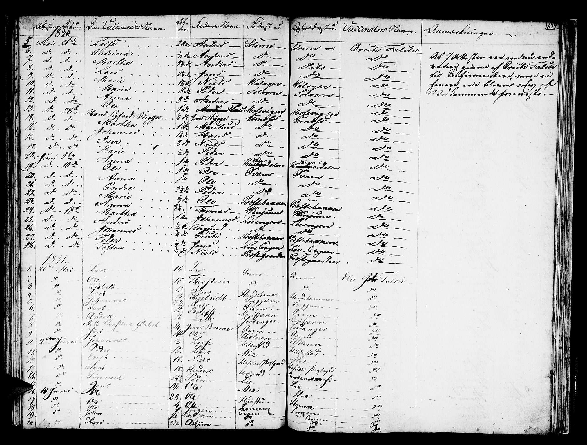 Hafslo sokneprestembete, SAB/A-80301/H/Haa/Haaa/L0004: Parish register (official) no. A 4, 1821-1834, p. 189