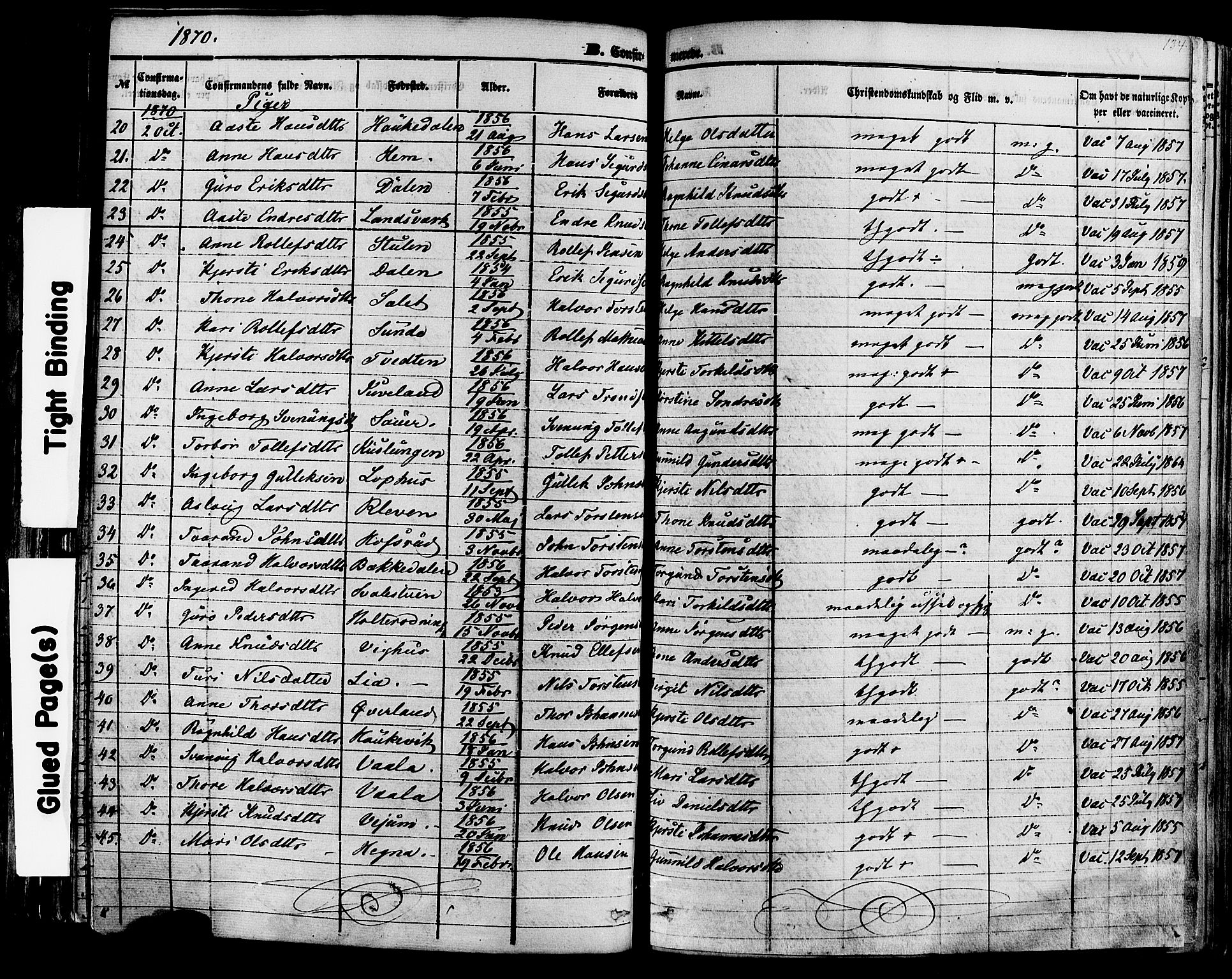 Sauherad kirkebøker, SAKO/A-298/F/Fa/L0007: Parish register (official) no. I 7, 1851-1873, p. 134