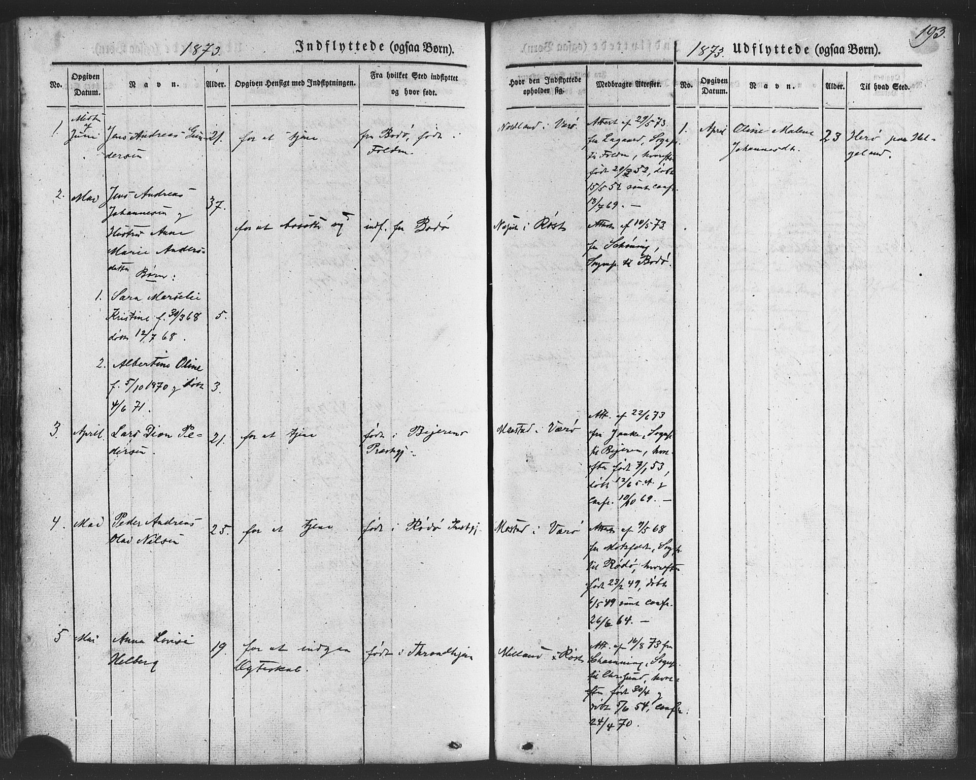 Ministerialprotokoller, klokkerbøker og fødselsregistre - Nordland, AV/SAT-A-1459/807/L0121: Parish register (official) no. 807A04, 1846-1879, p. 193