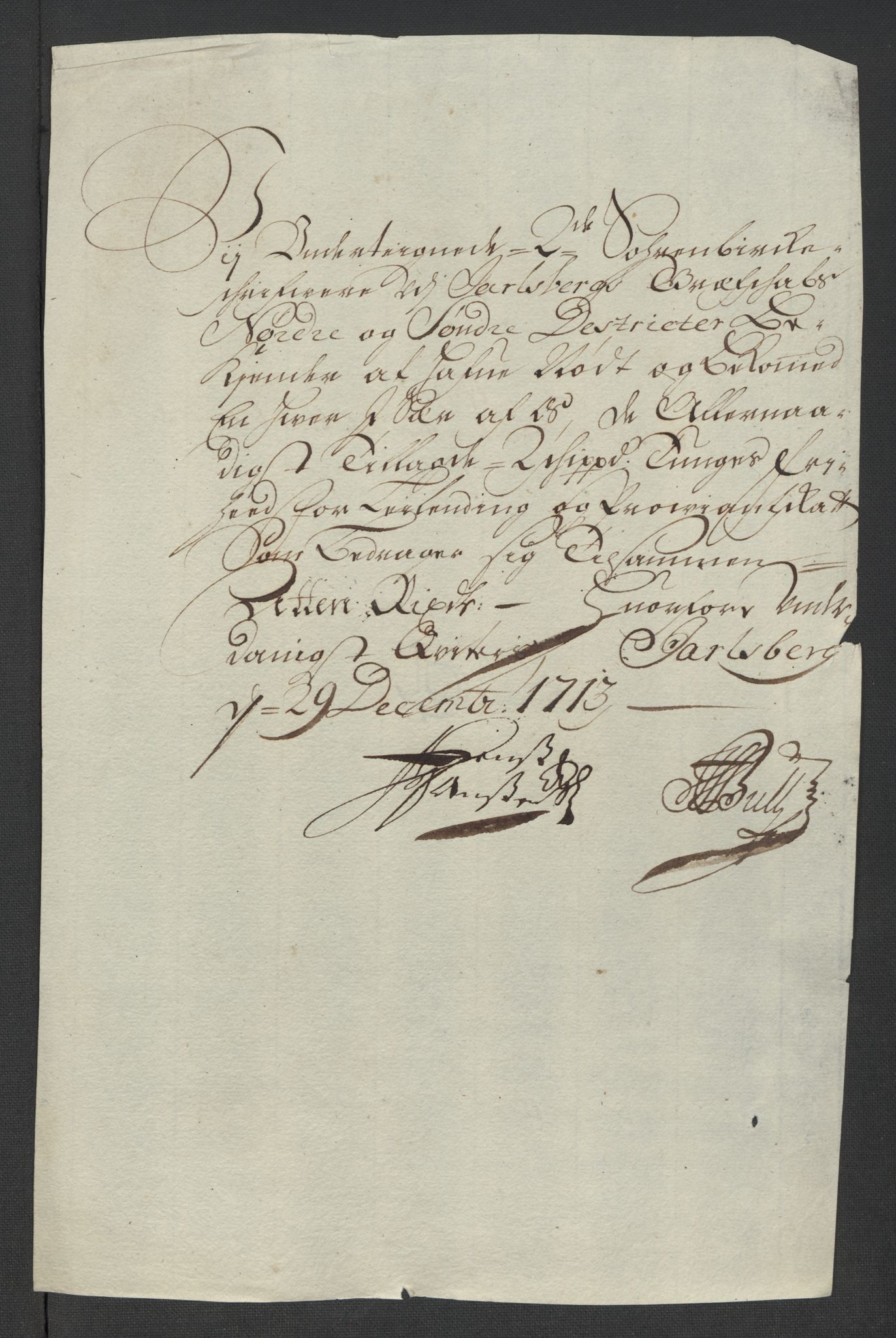 Rentekammeret inntil 1814, Reviderte regnskaper, Fogderegnskap, AV/RA-EA-4092/R32/L1878: Fogderegnskap Jarlsberg grevskap, 1713, p. 243