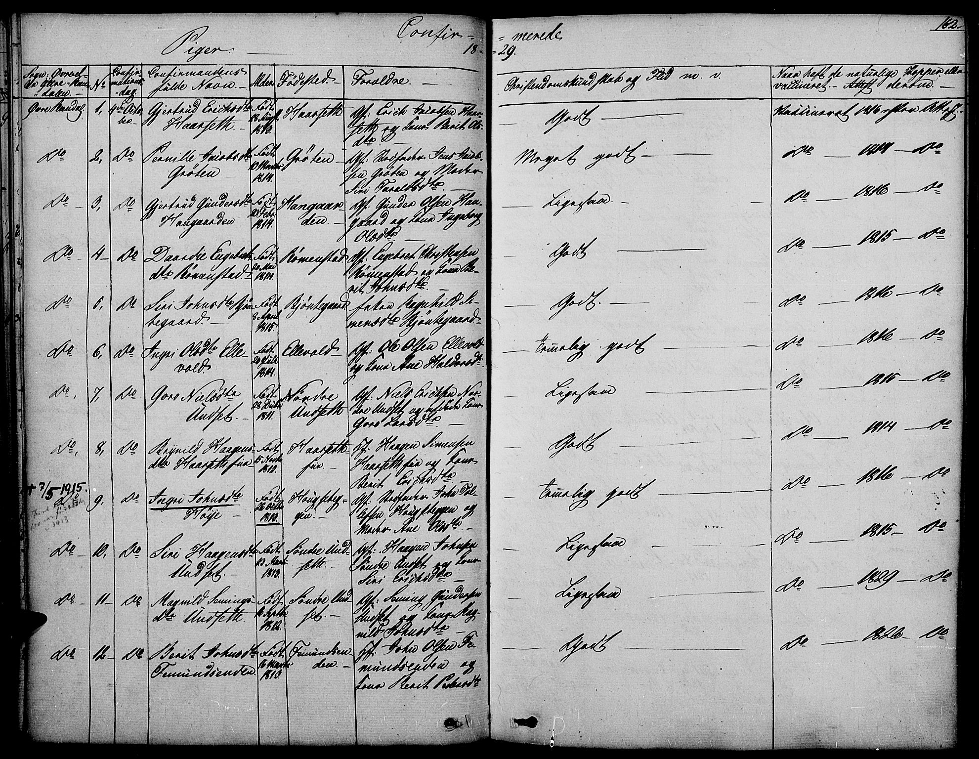 Rendalen prestekontor, SAH/PREST-054/H/Ha/Haa/L0004: Parish register (official) no. 4, 1829-1852, p. 162