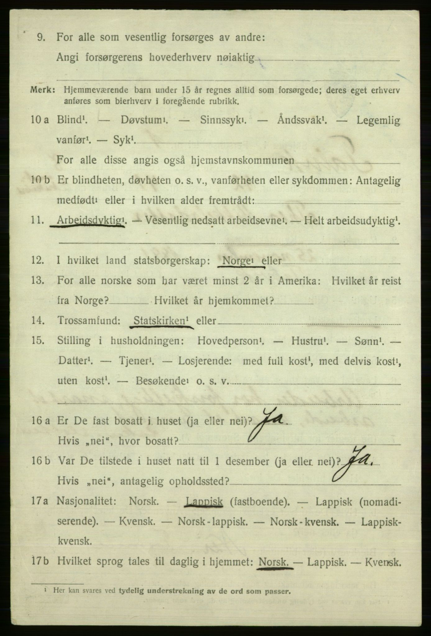 SATØ, 1920 census for Talvik, 1920, p. 5531