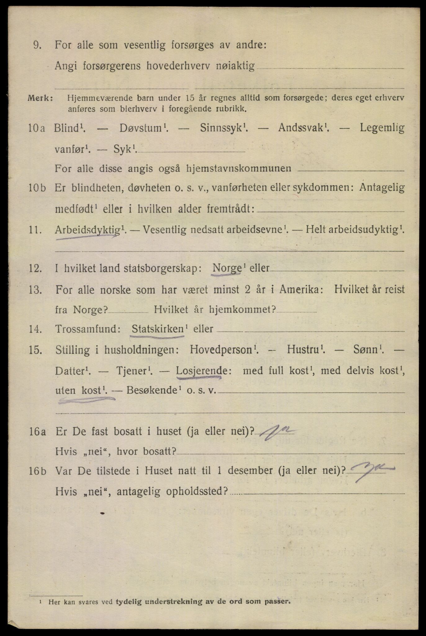 SAKO, 1920 census for Skien, 1920, p. 43535